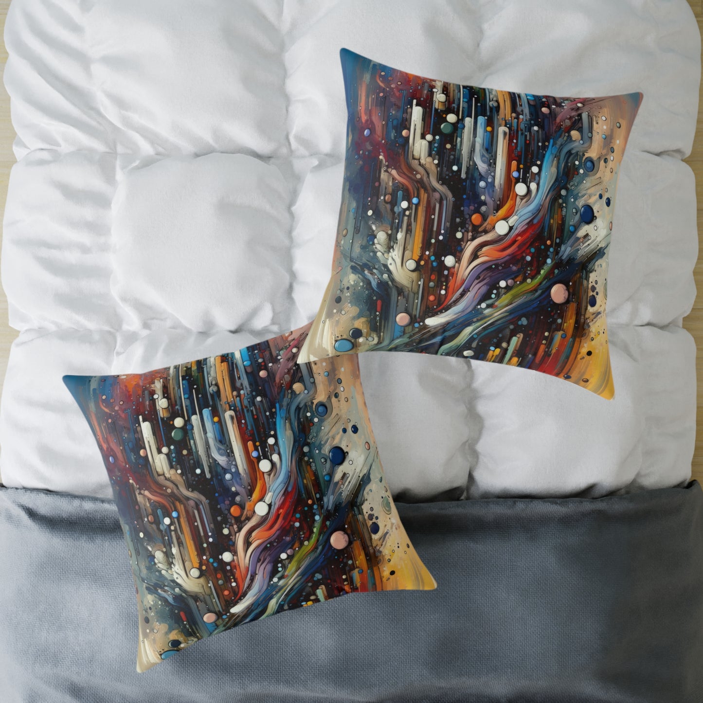 Coherent Change Visualization Spun Polyester Pillow