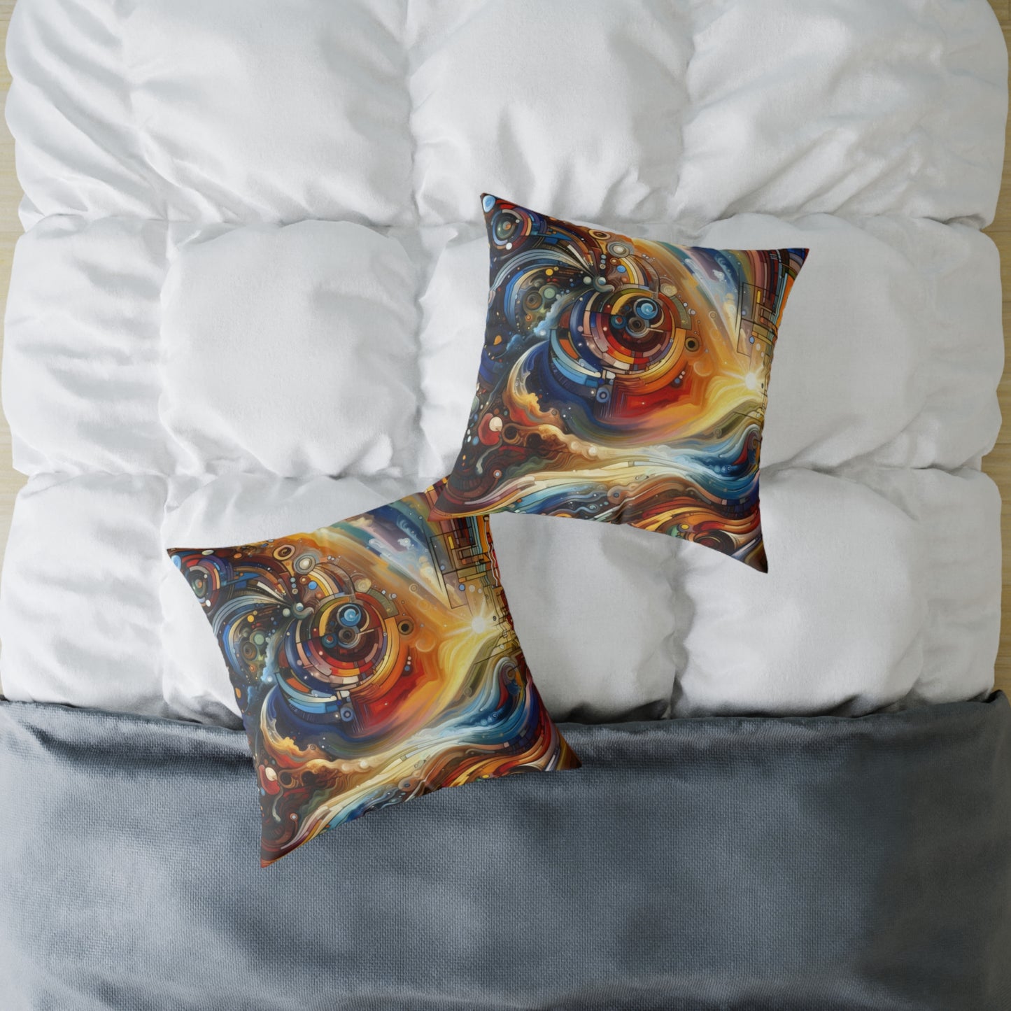 Ritualistic Growth Symphony Spun Polyester Pillow