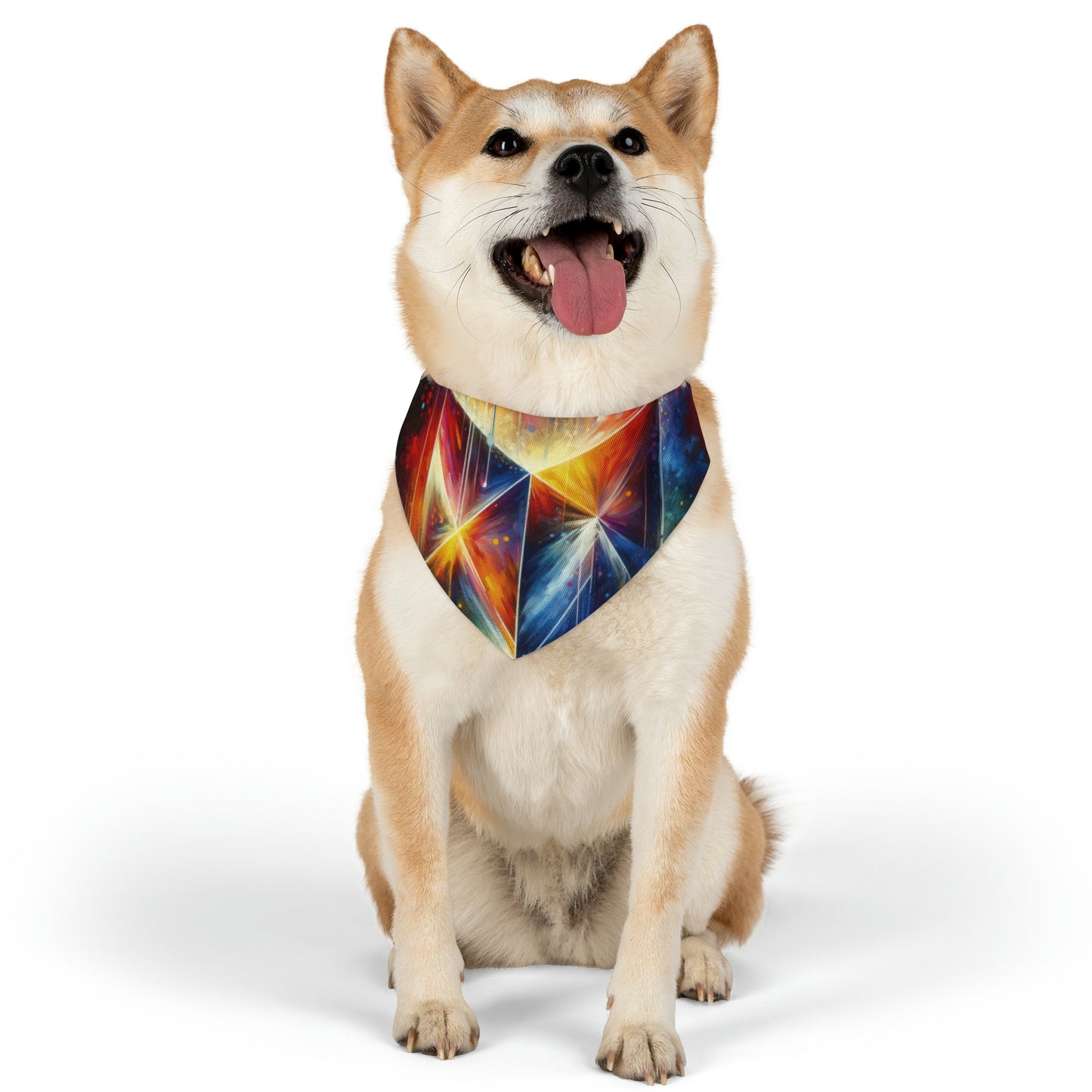 Prismatic Light Spectrum Pet Bandana Collar
