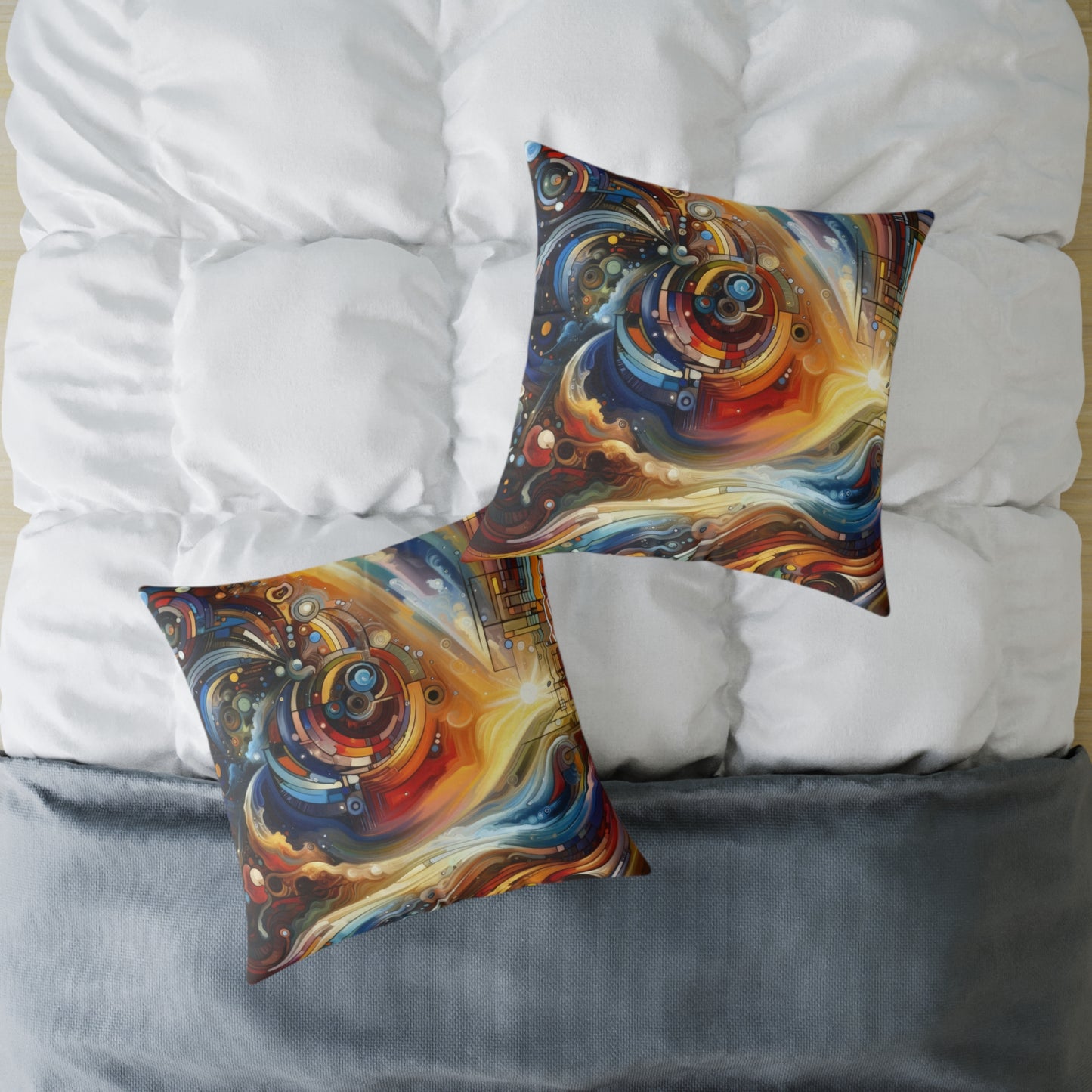 Ritualistic Growth Symphony Spun Polyester Pillow
