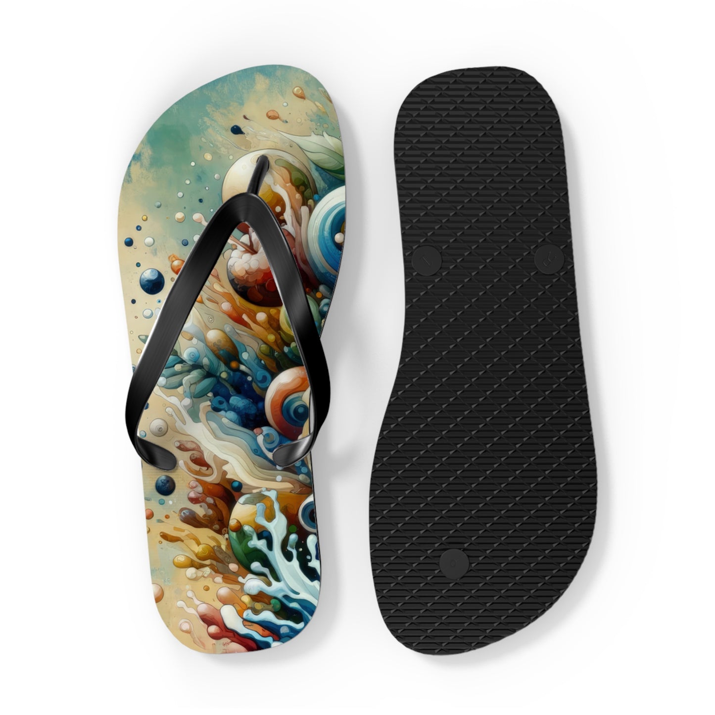 Nourishing Tachism Symphony Flip Flops