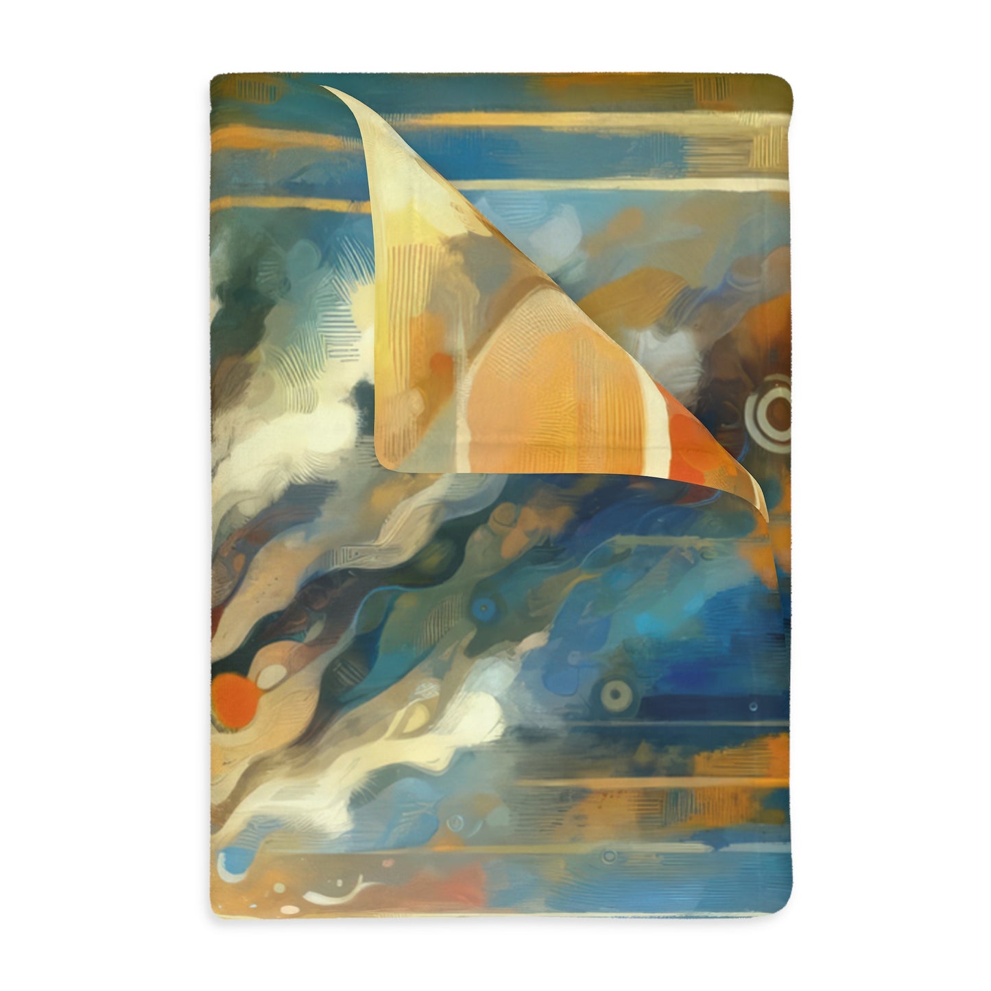 Reflective Digital Meditation Velveteen Microfiber Blanket (Two-sided print)
