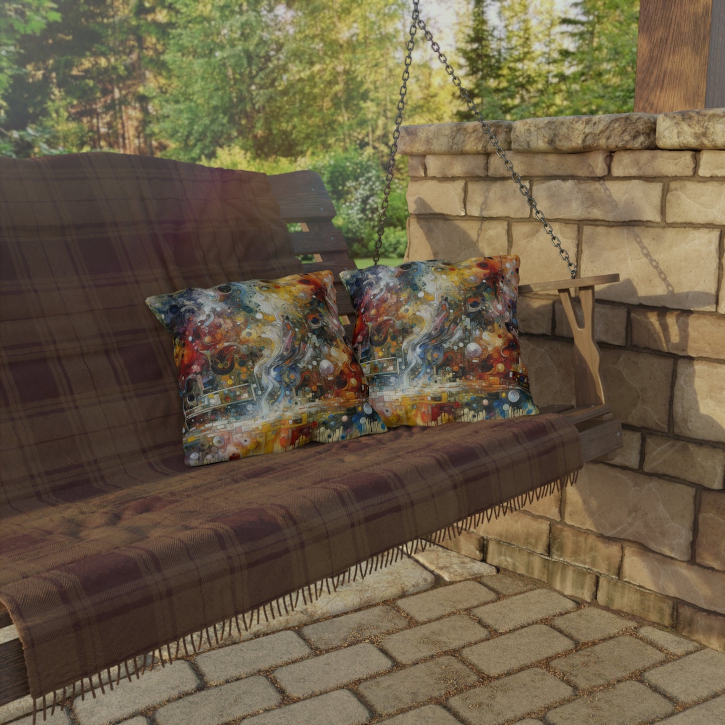 Perception Mosaic Abstract Outdoor Pillows