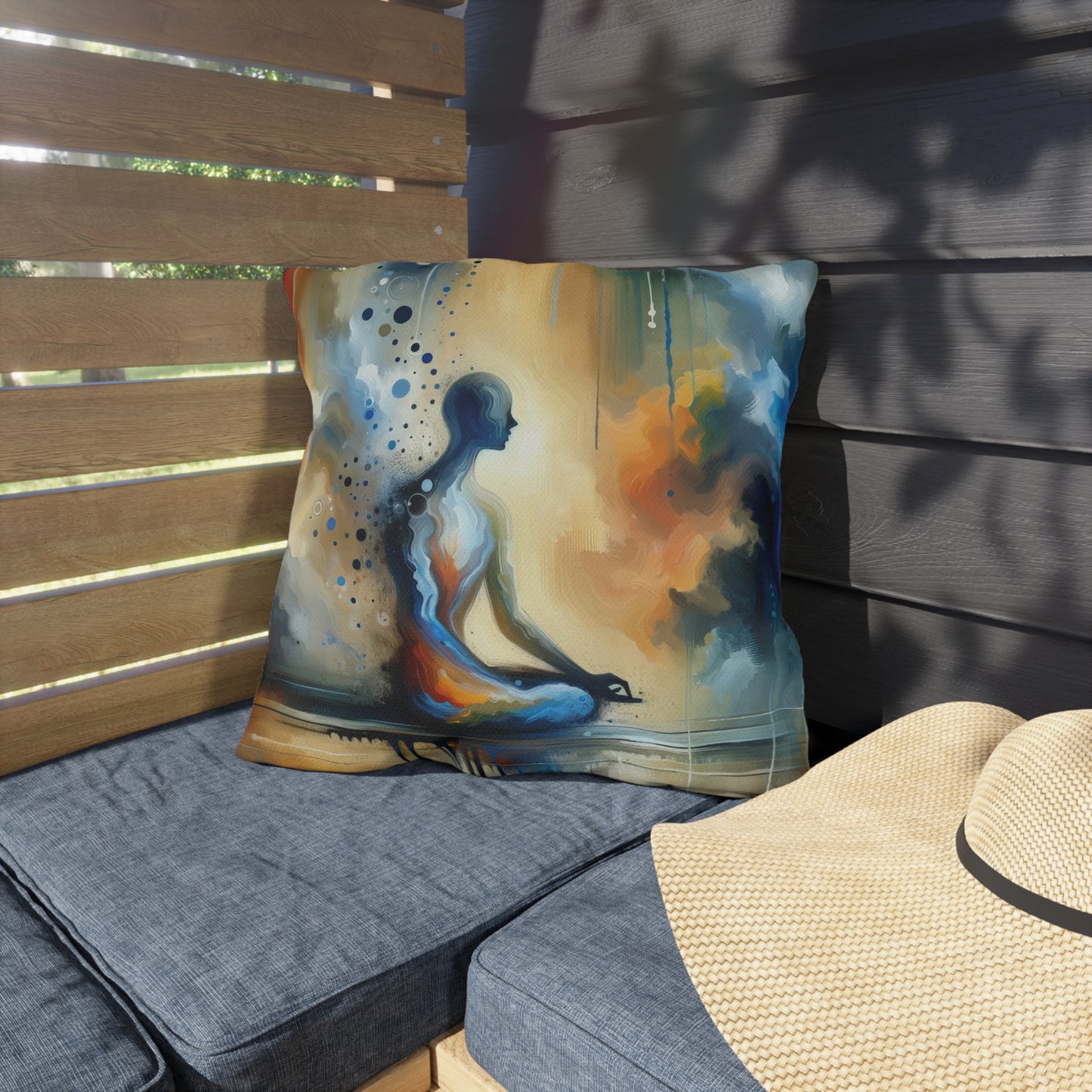 Resonance Abstract Healing Outdoor Pillows