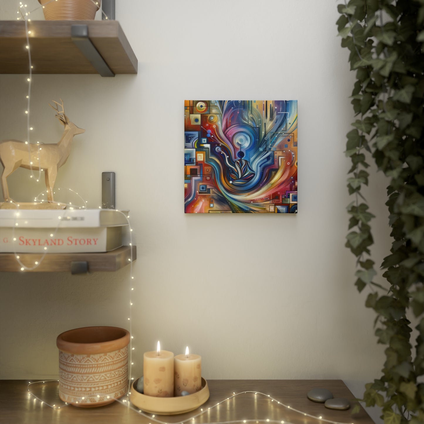 Digital Mindfulness Abstract Canvas Photo Tile