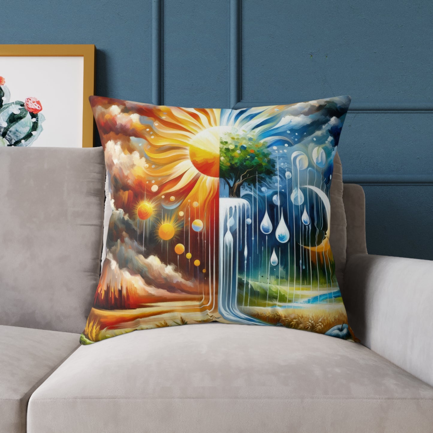 Sunshine Harvest Journey Spun Polyester Pillow
