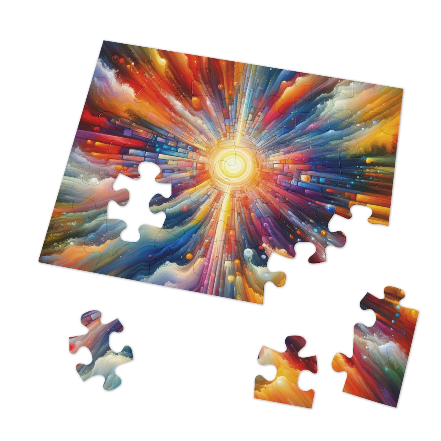 Kaleidoscopic Tachism Breath Jigsaw Puzzle (30, 110, 252, 500,1000-Piece)