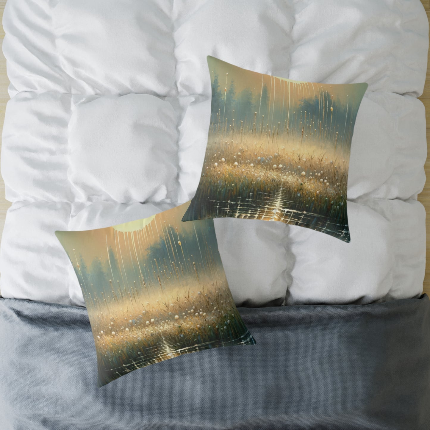Observant Delicacy Heart Spun Polyester Pillow