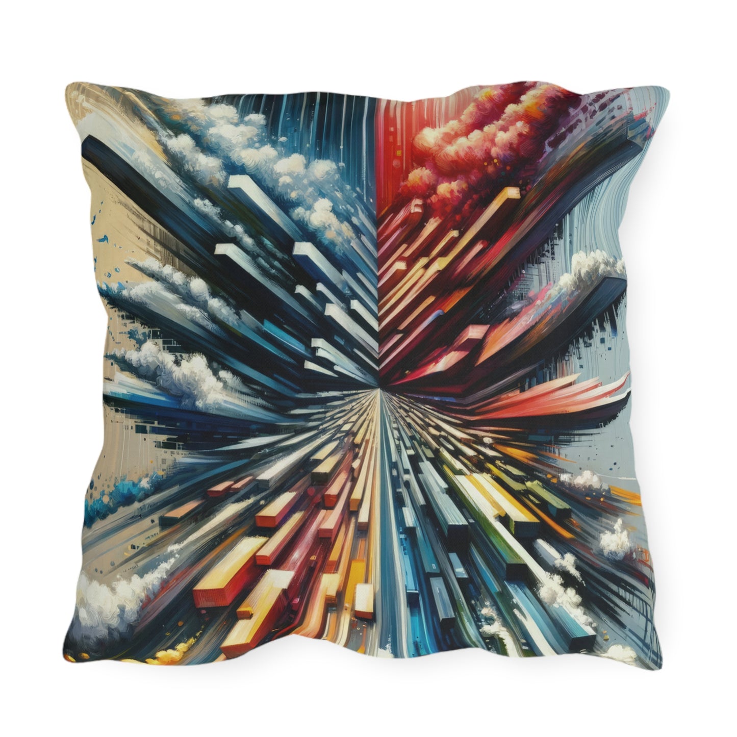 Rapid Perspective Shift Outdoor Pillows