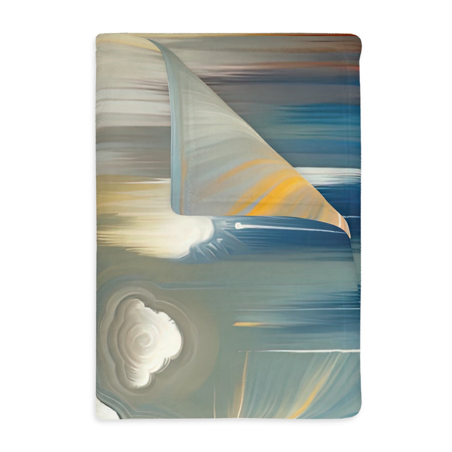 Grounding Silver Clouds Velveteen Microfiber Blanket (Two-sided print)