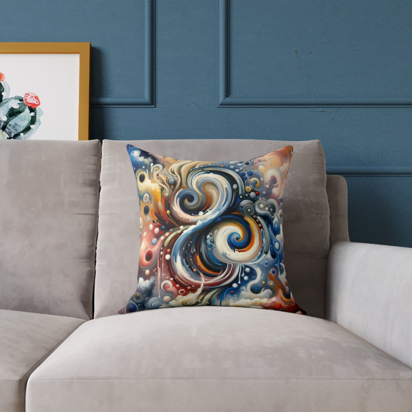 Paradoxical Embrace Tachism Spun Polyester Pillow
