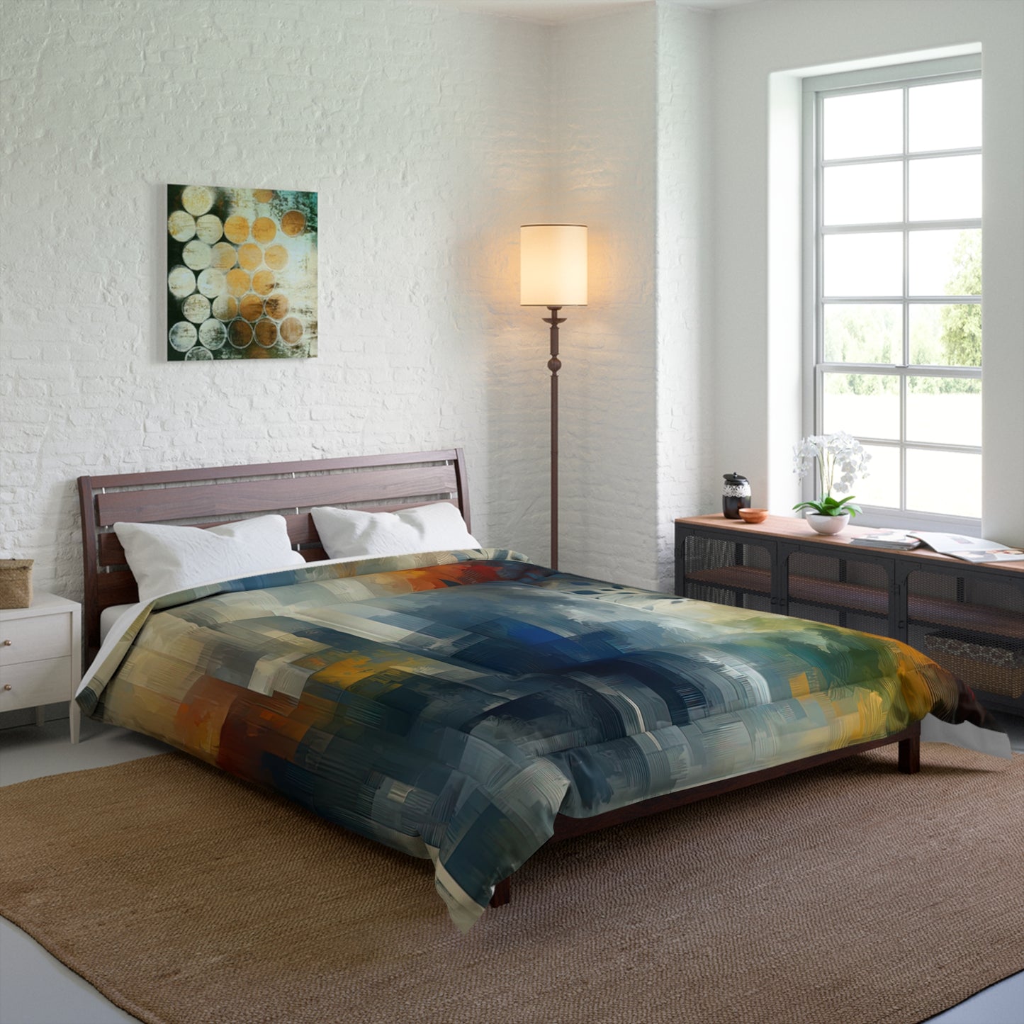 Contemplative Leaves Whispers Comforter