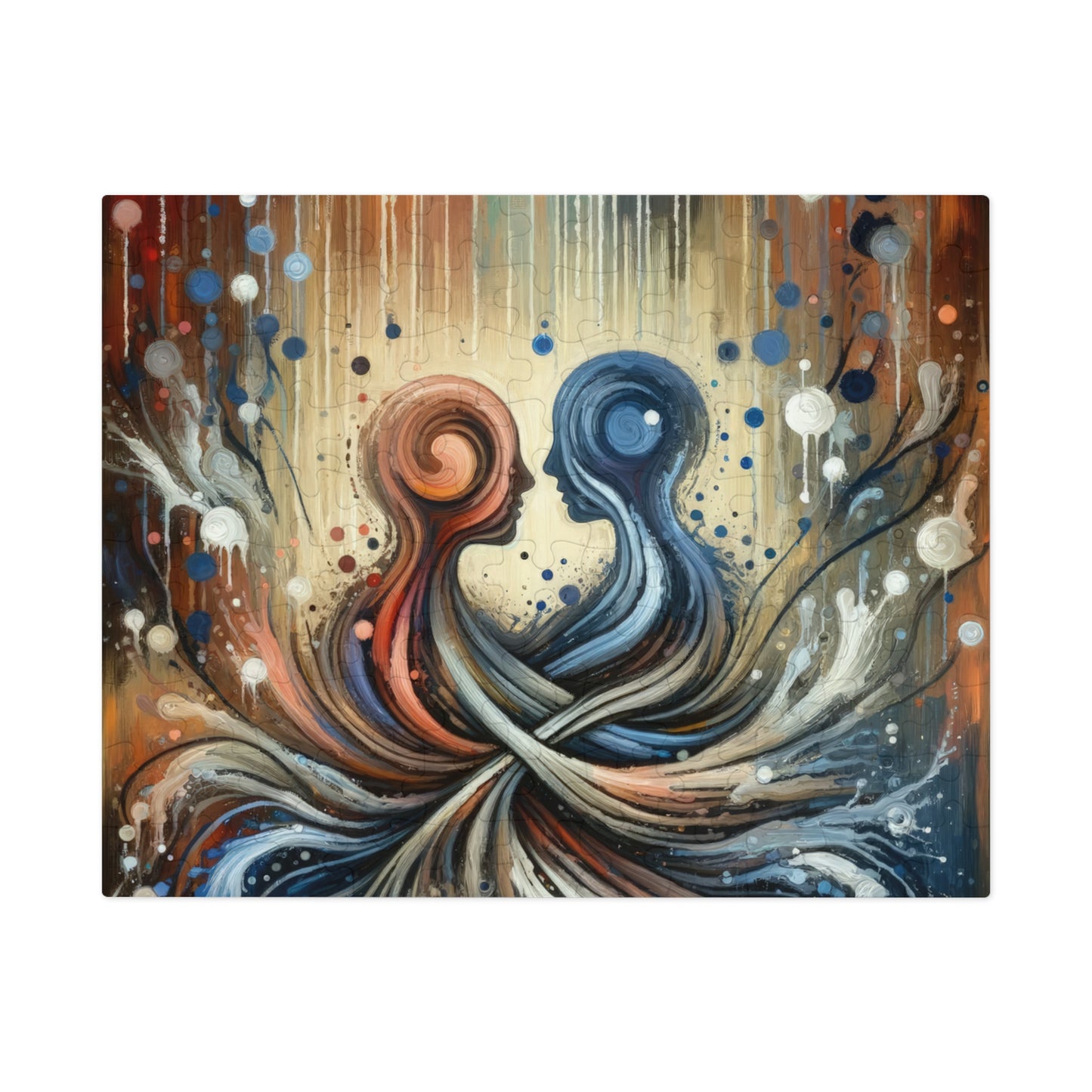 Empathic Connection Tachism Jigsaw Puzzle (30, 110, 252, 500,1000-Piece)