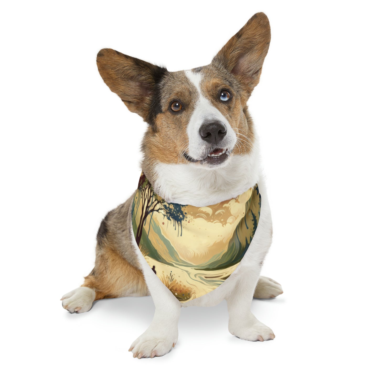 Serene Stream Sojourn Pet Bandana Collar