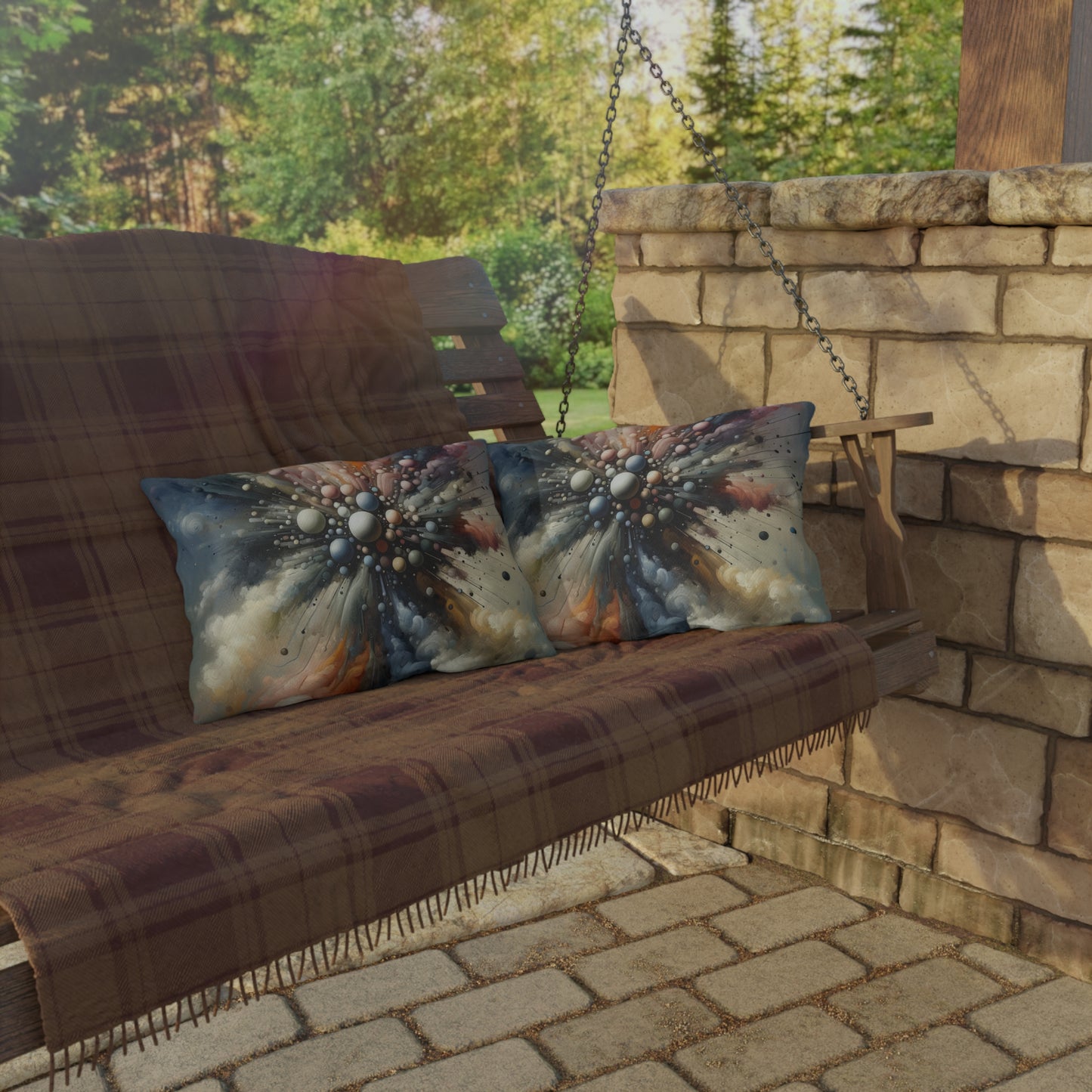 Impactful Deeds Ripple Outdoor Pillows