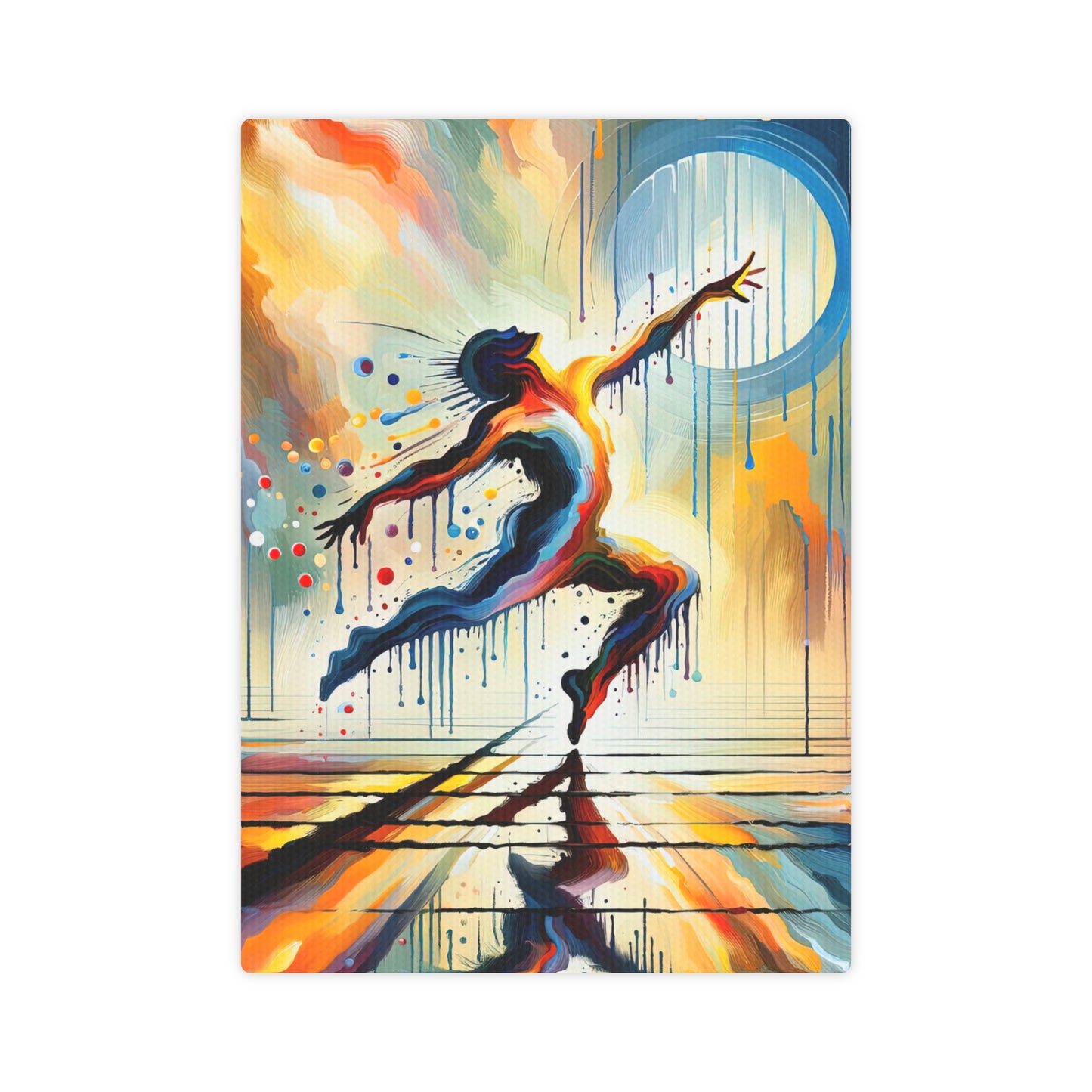 Expressive Dance Reflection Canvas Photo Tile