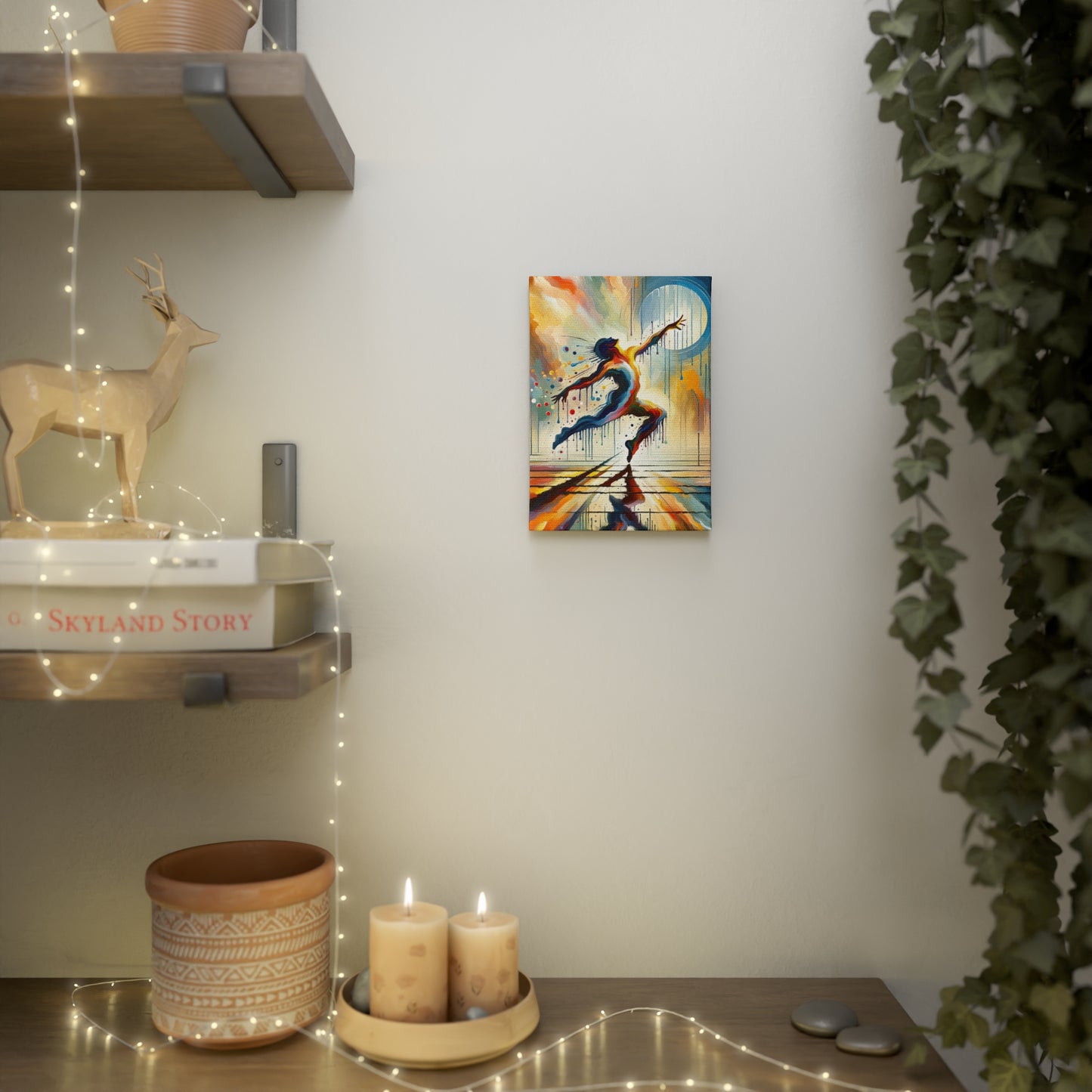 Expressive Dance Reflection Canvas Photo Tile