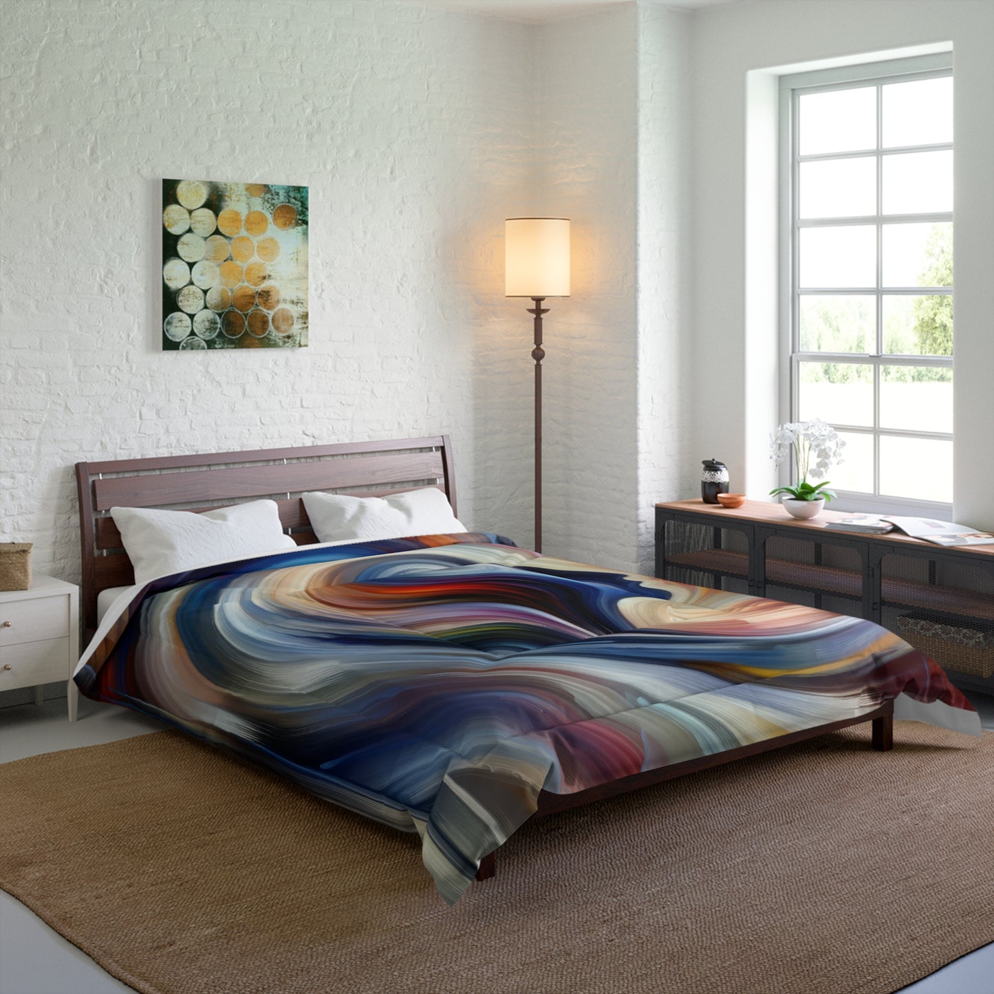 Harmonious Mindset Abstract Comforter