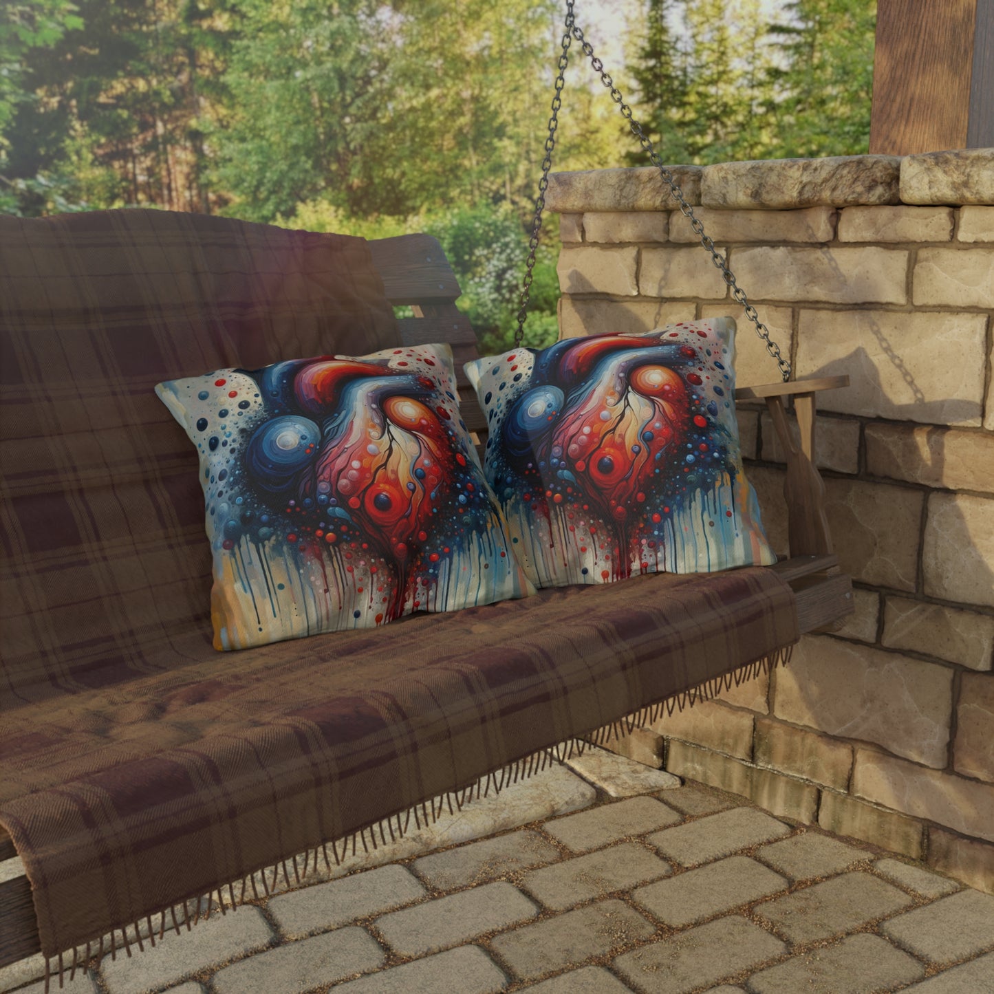 Empathetic Heart Expression Outdoor Pillows