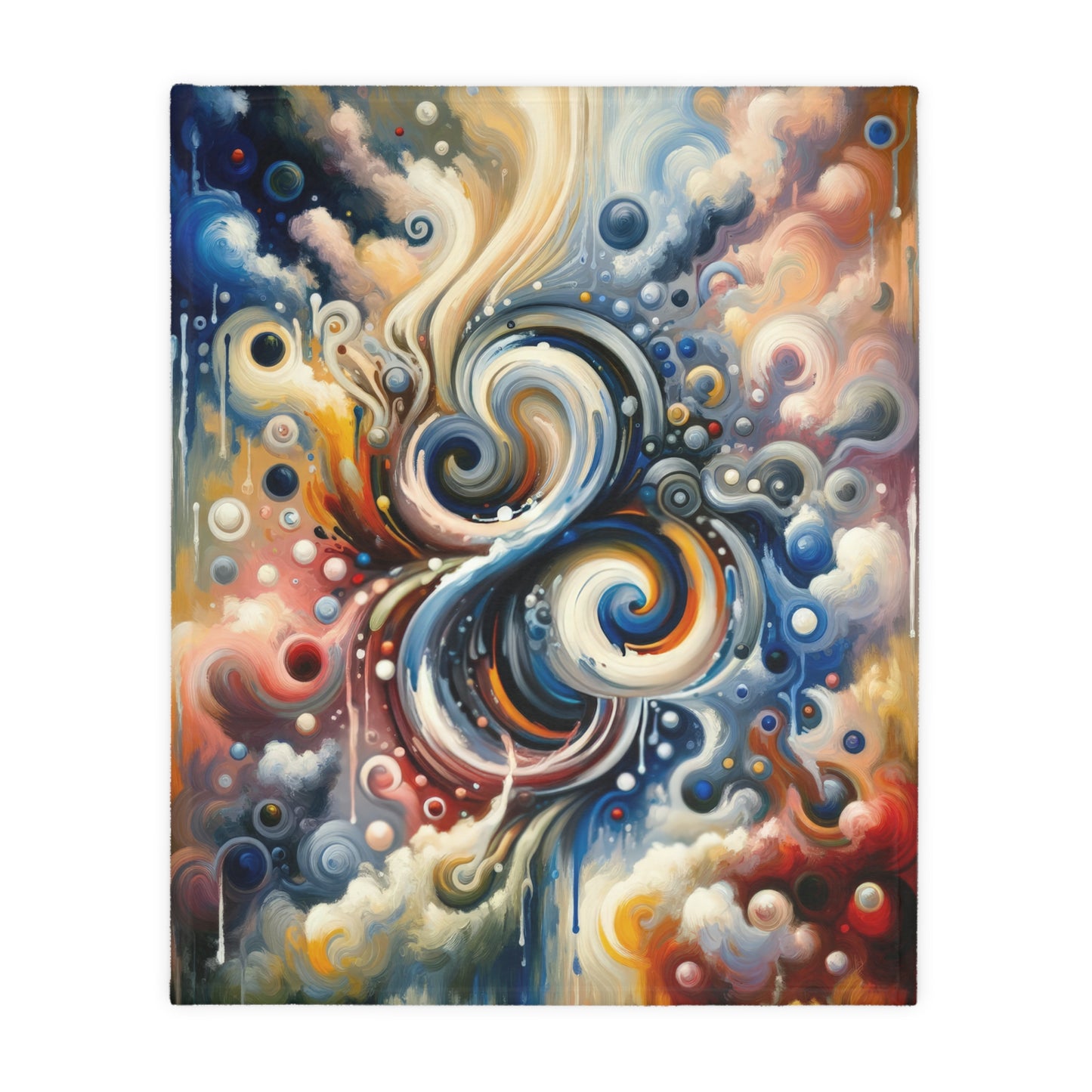Paradoxical Embrace Tachism Velveteen Microfiber Blanket (Two-sided print)