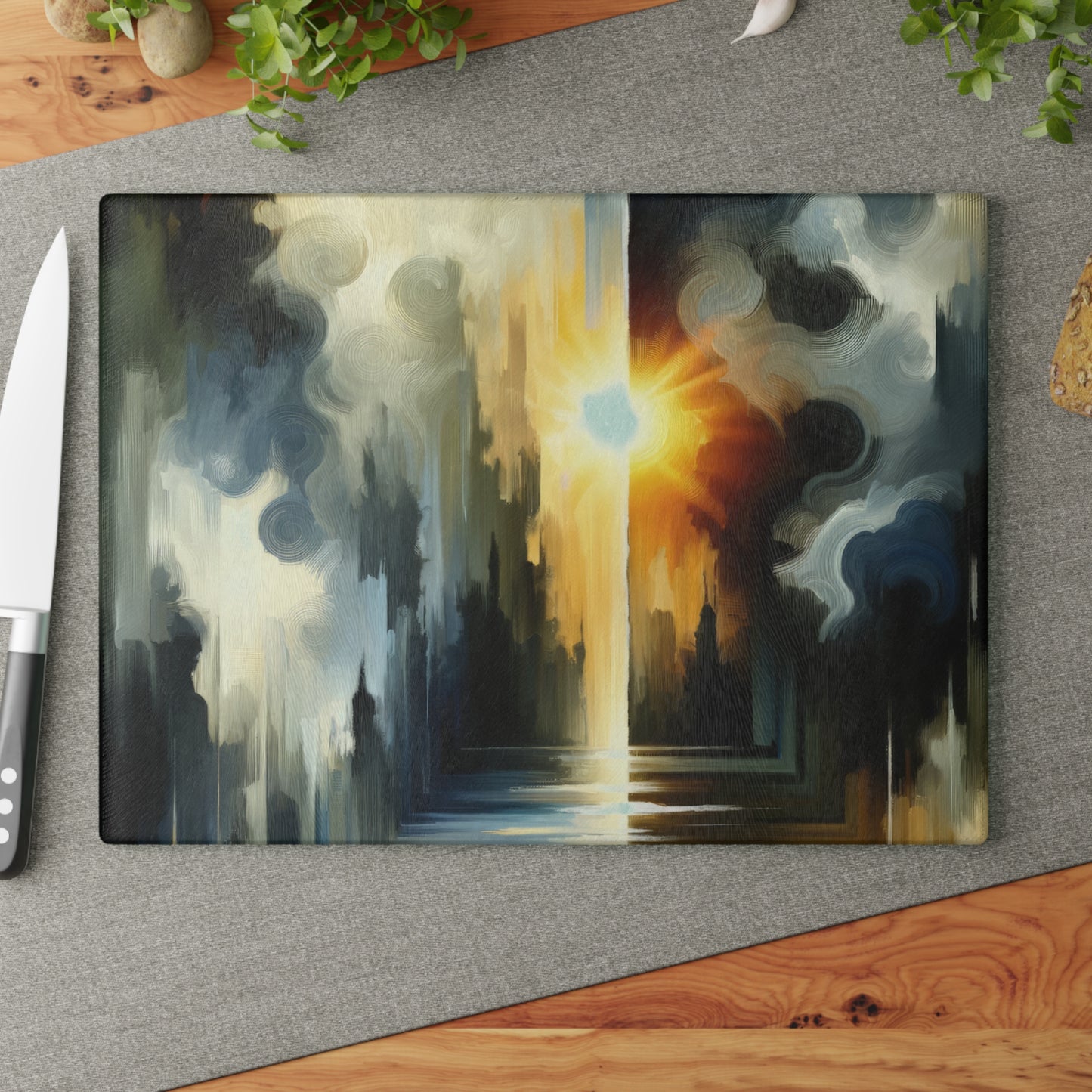 Dawn Dispels Darkness Glass Cutting Board