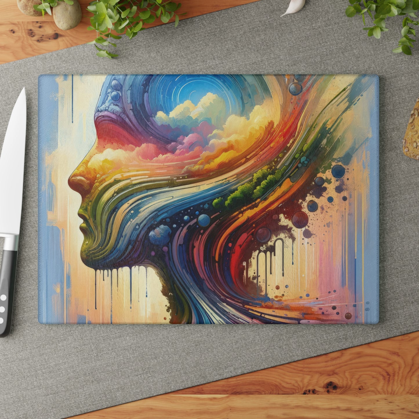 Sovereign Self Journey Glass Cutting Board