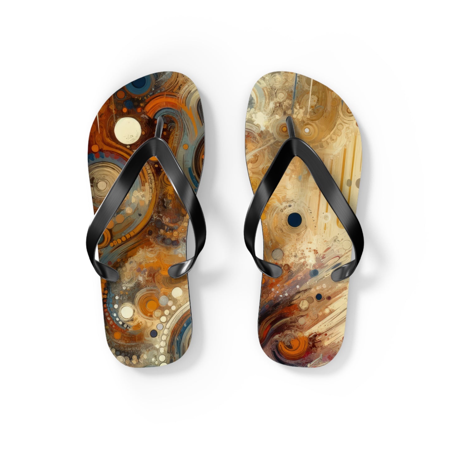 Dynamic Cultural Mosaic Flip Flops