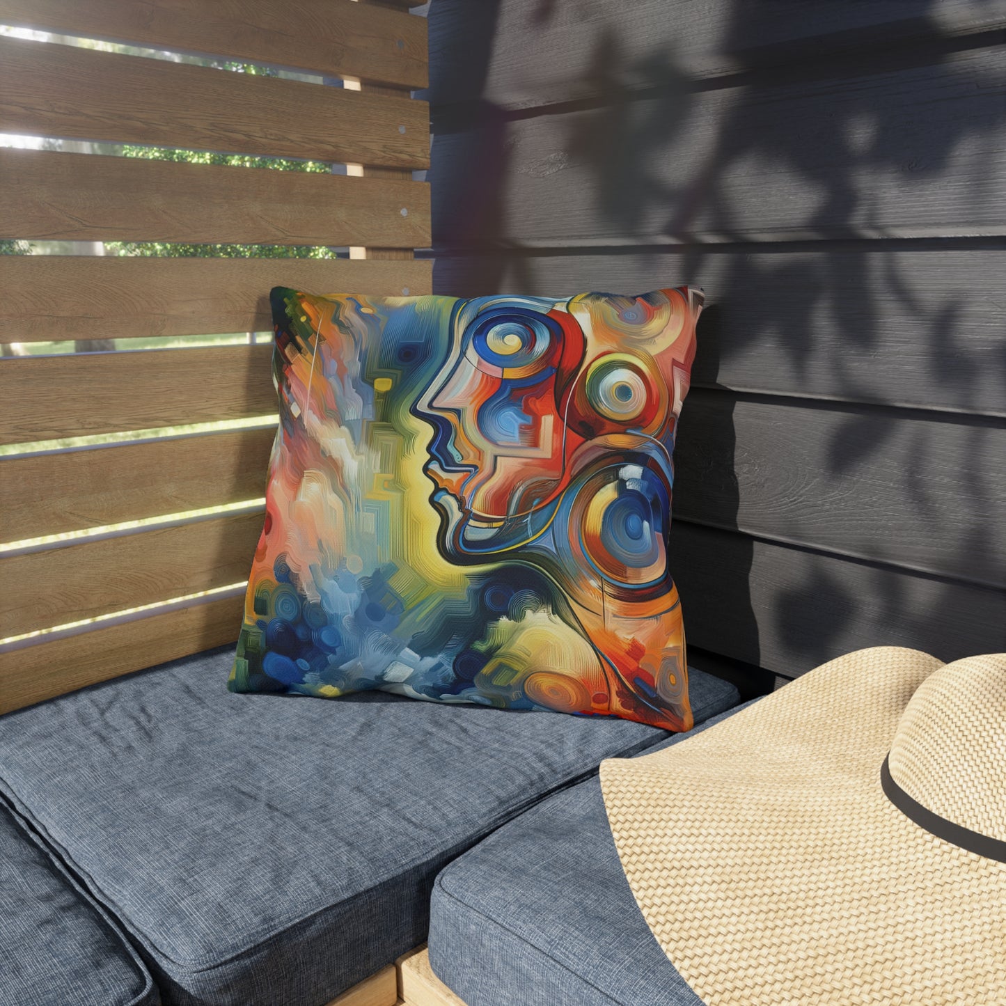 Emotional Perception Abstract Outdoor Pillows