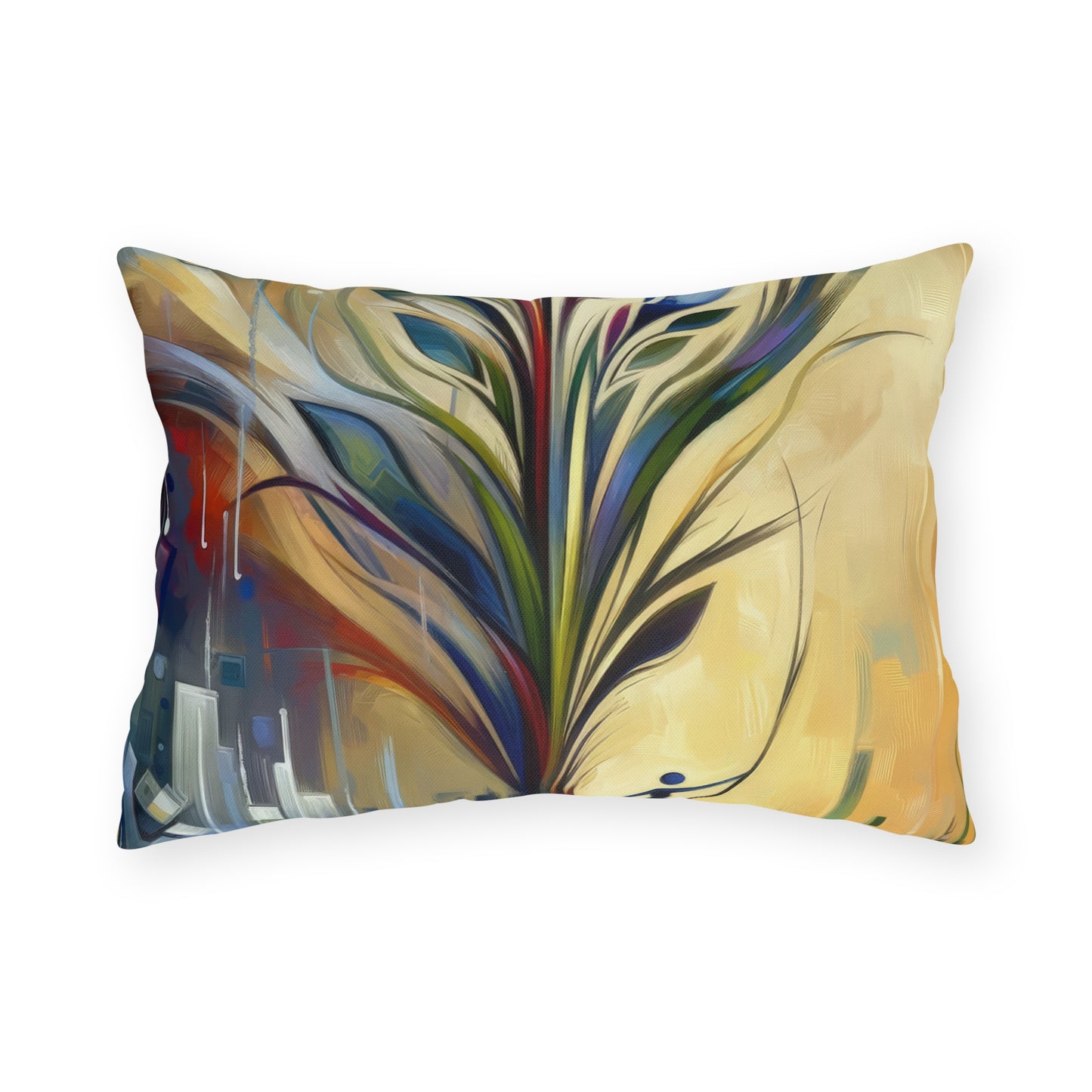 Pruning Distraction Tachism Outdoor Pillows