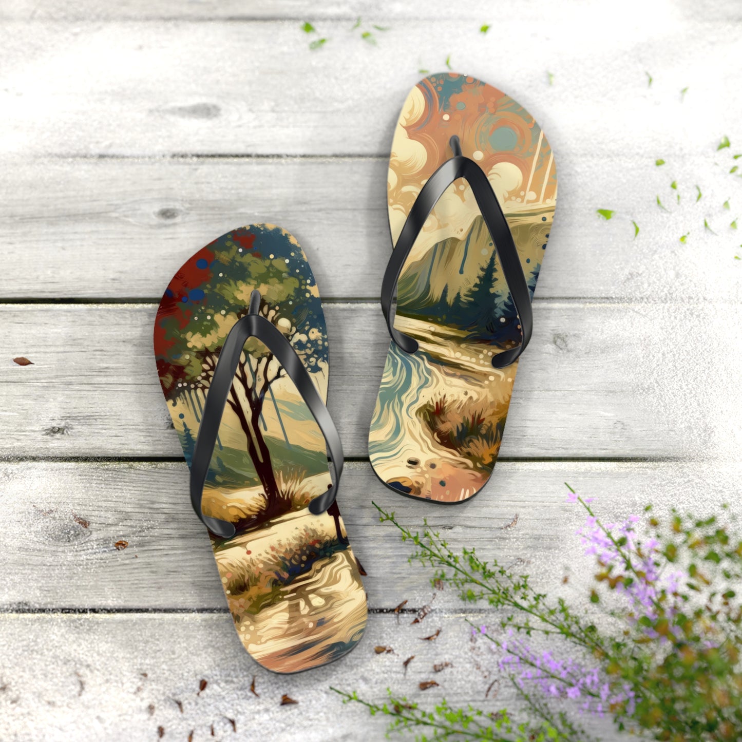 Serene Stream Sojourn Flip Flops
