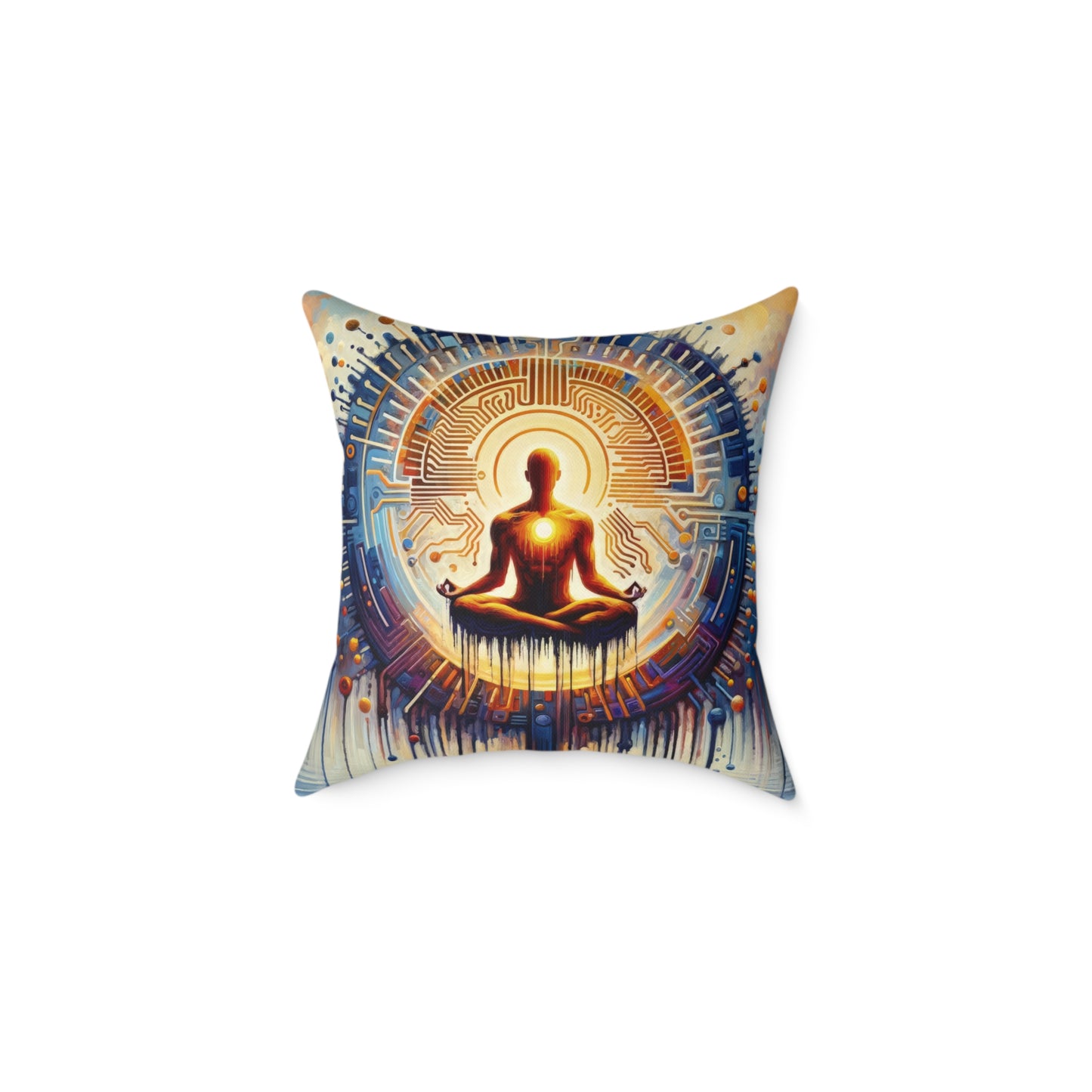 Meditative Technological Fusion Spun Polyester Pillow