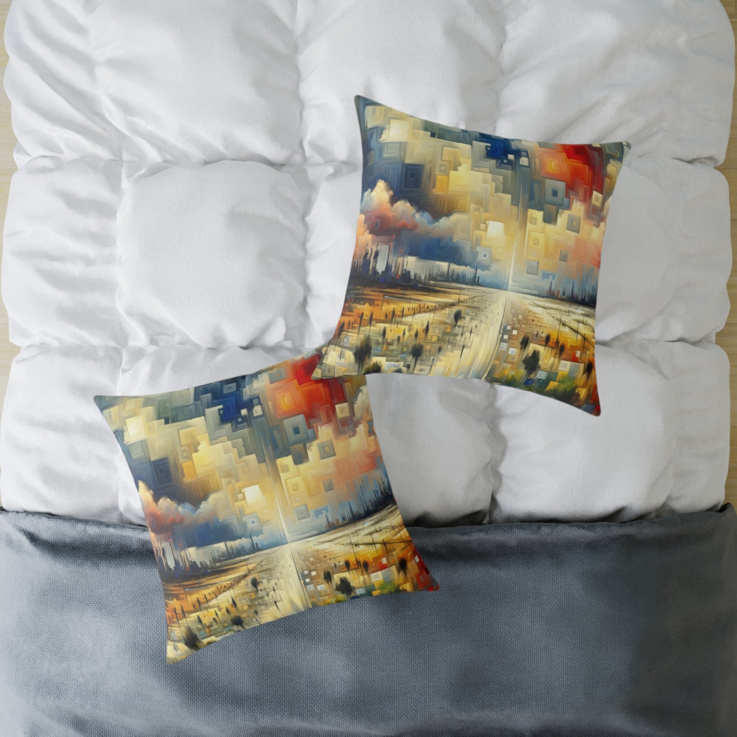 Earnest Gathering Rainwater Spun Polyester Pillow