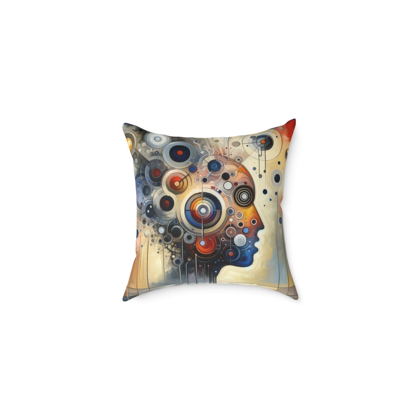 Mindful Tachism Engagement Spun Polyester Pillow
