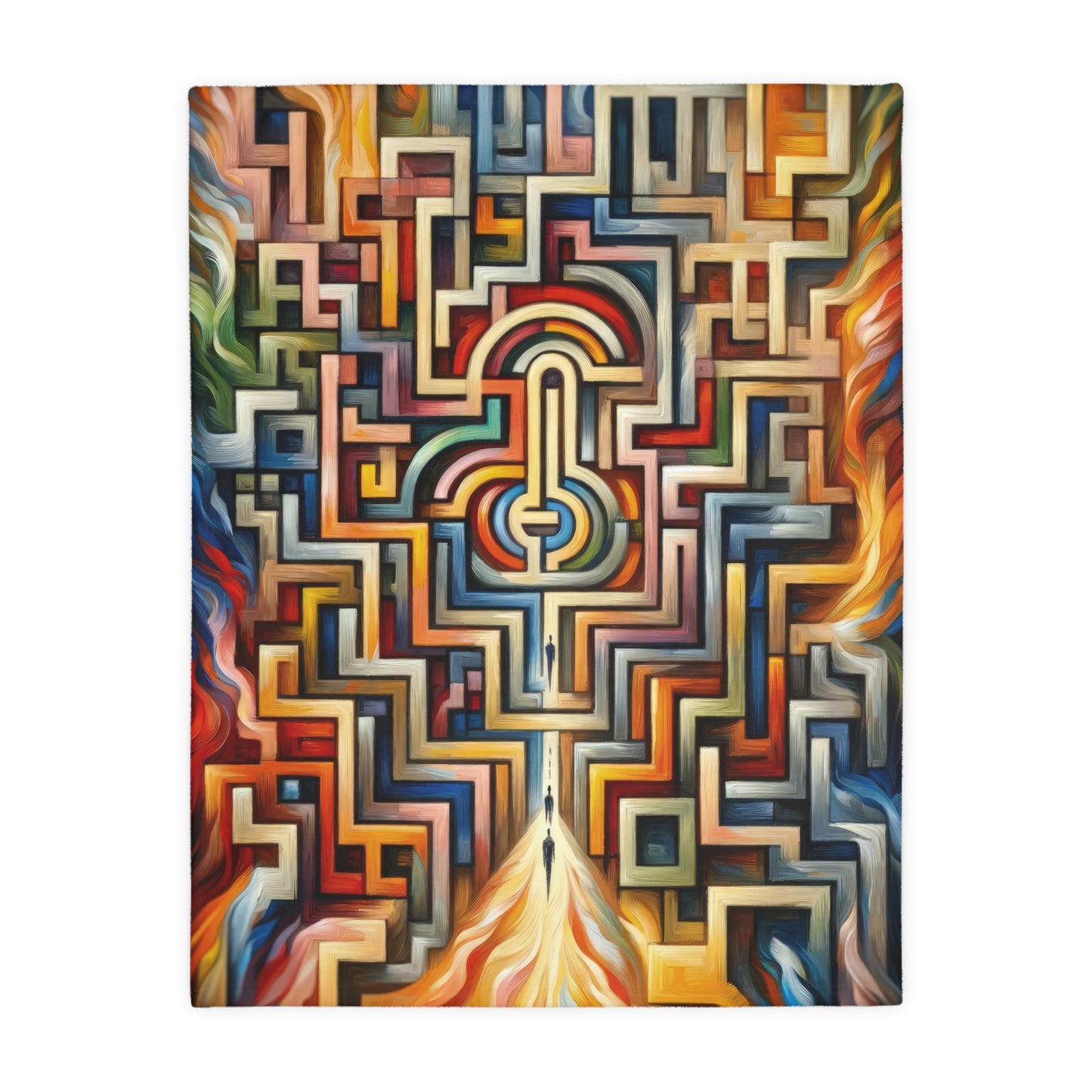 Labyrinthine Love Choices Velveteen Microfiber Blanket (Two-sided print)