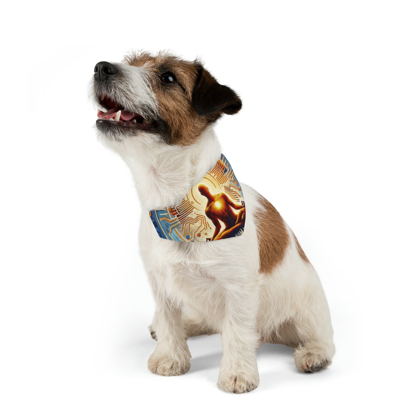 Meditative Technological Fusion Pet Bandana Collar