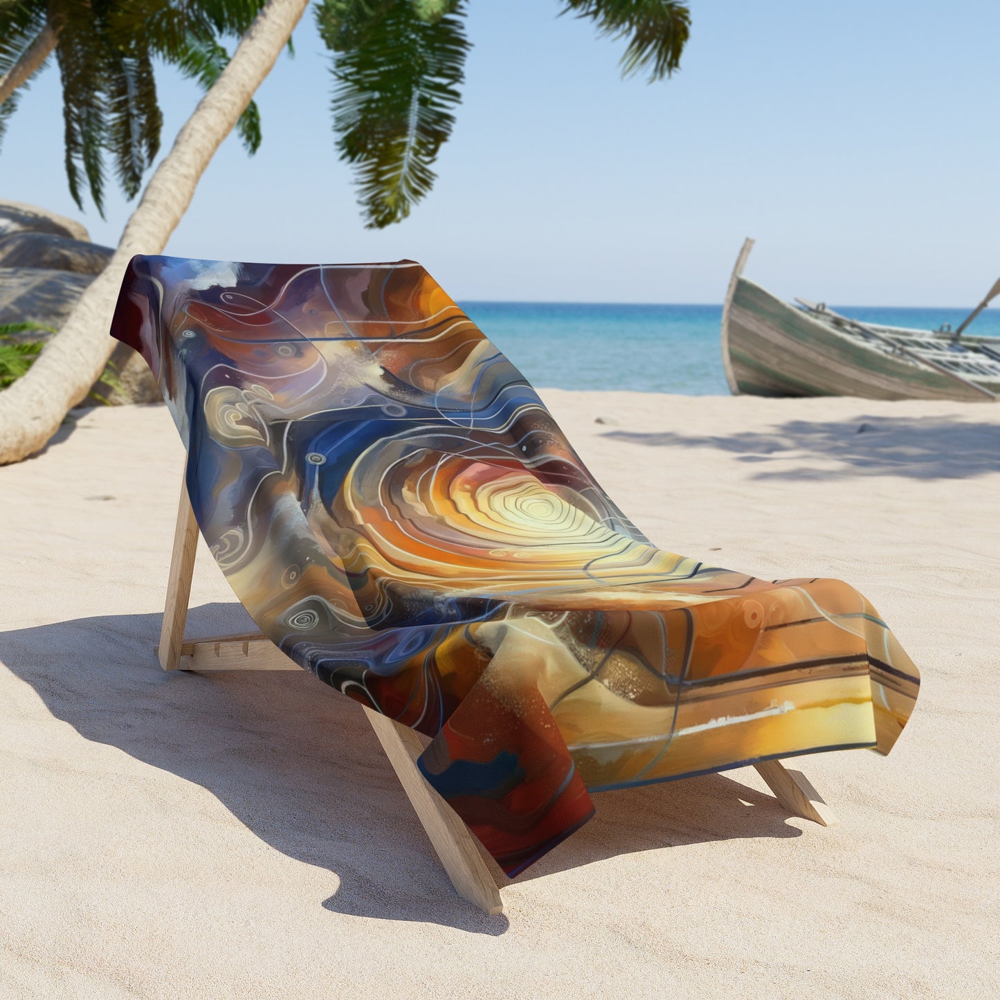 Presence Anchored Tachism Beach Towel