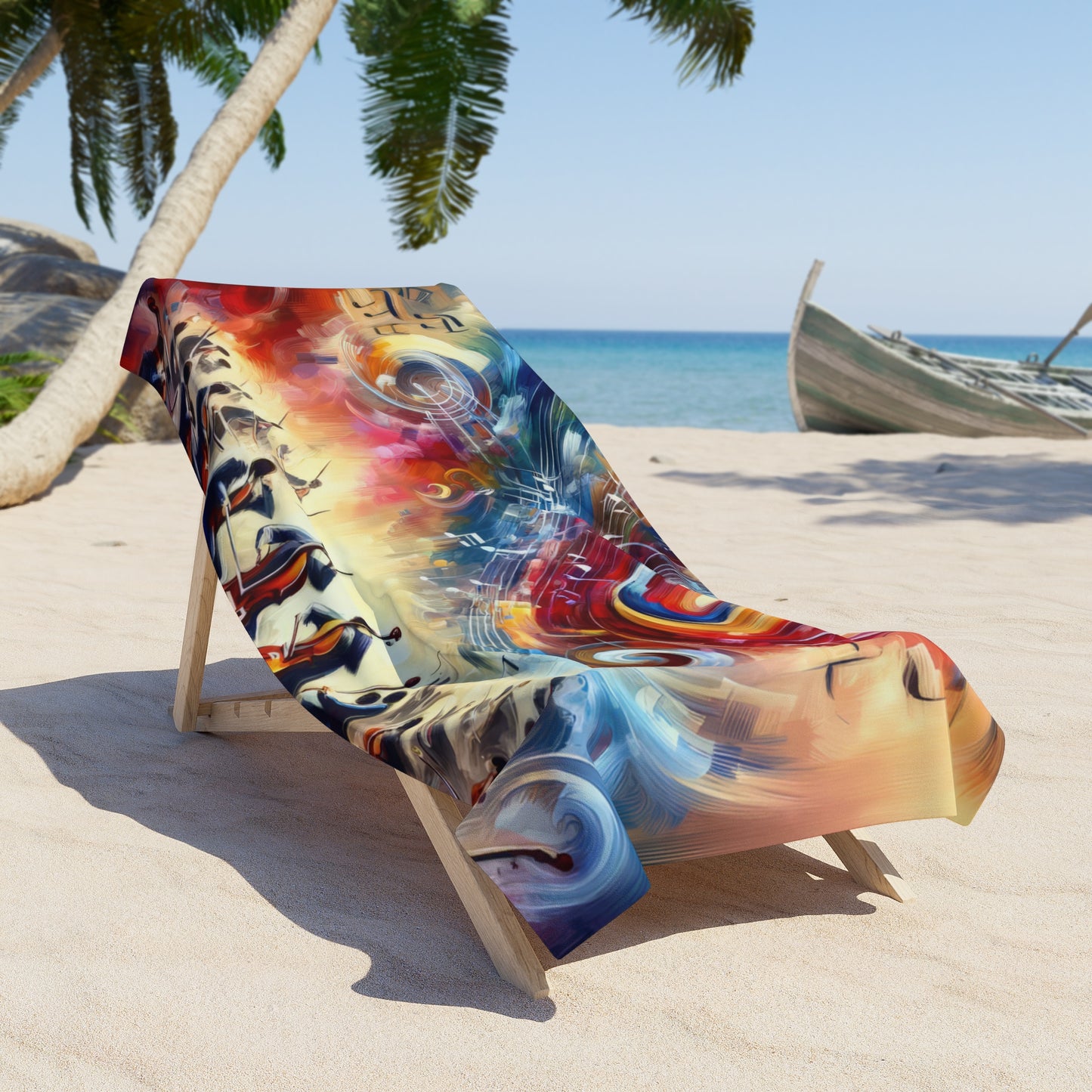 Vibrant Maestro Symphony Beach Towel
