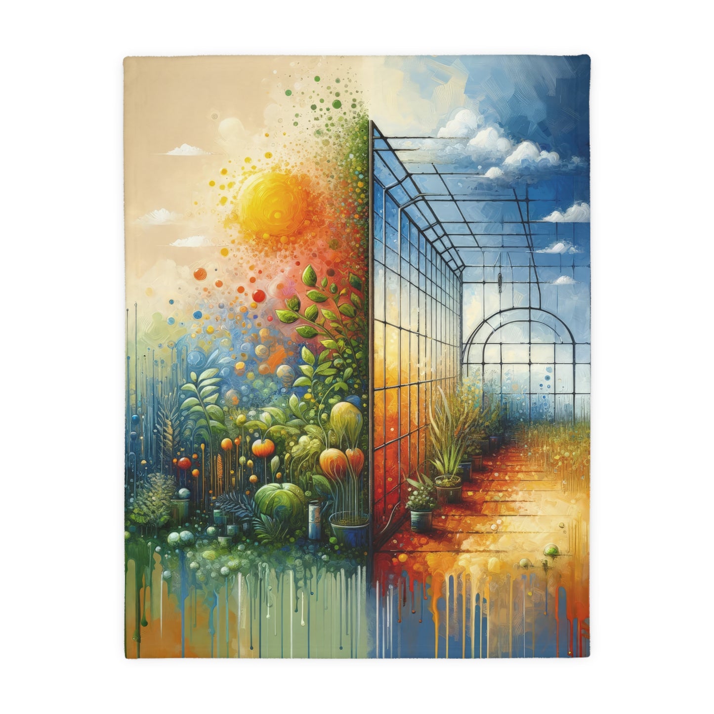 Greenhouse Digital Genesis Velveteen Microfiber Blanket (Two-sided print)
