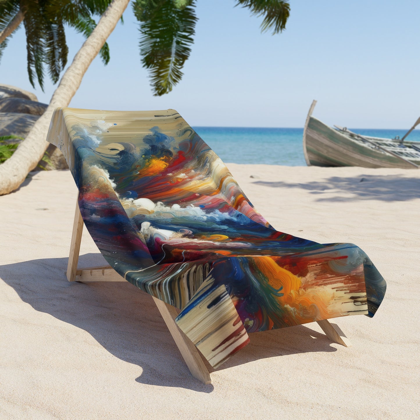 Grandiose Transformation Tachism Beach Towel