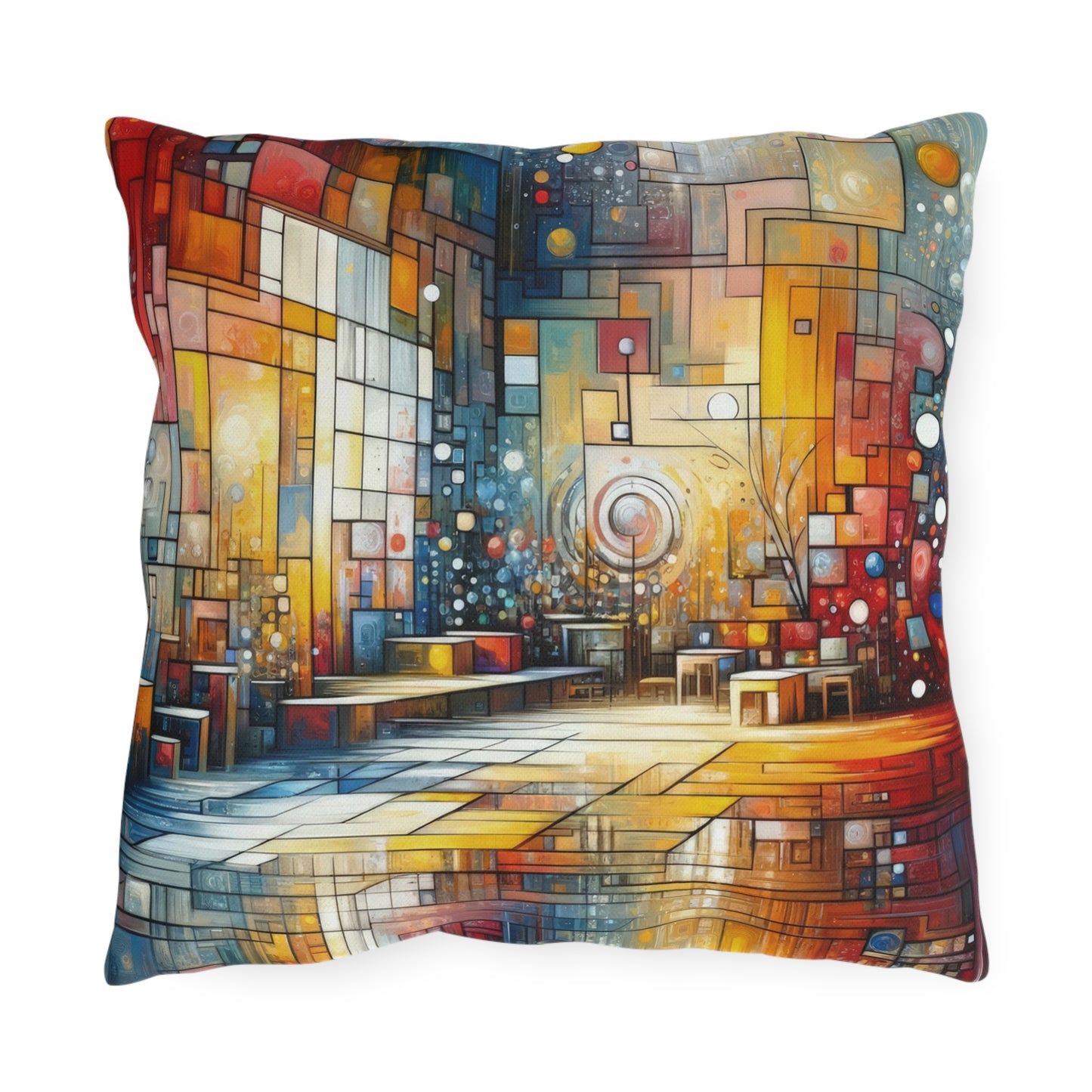 Reflective Habitation Art Outdoor Pillows