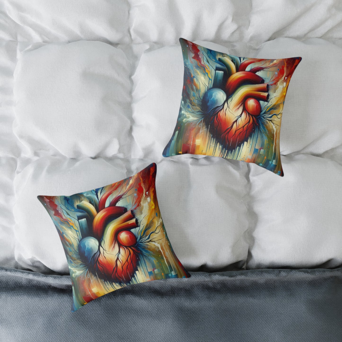 Humanity Heart Unveiled Spun Polyester Pillow