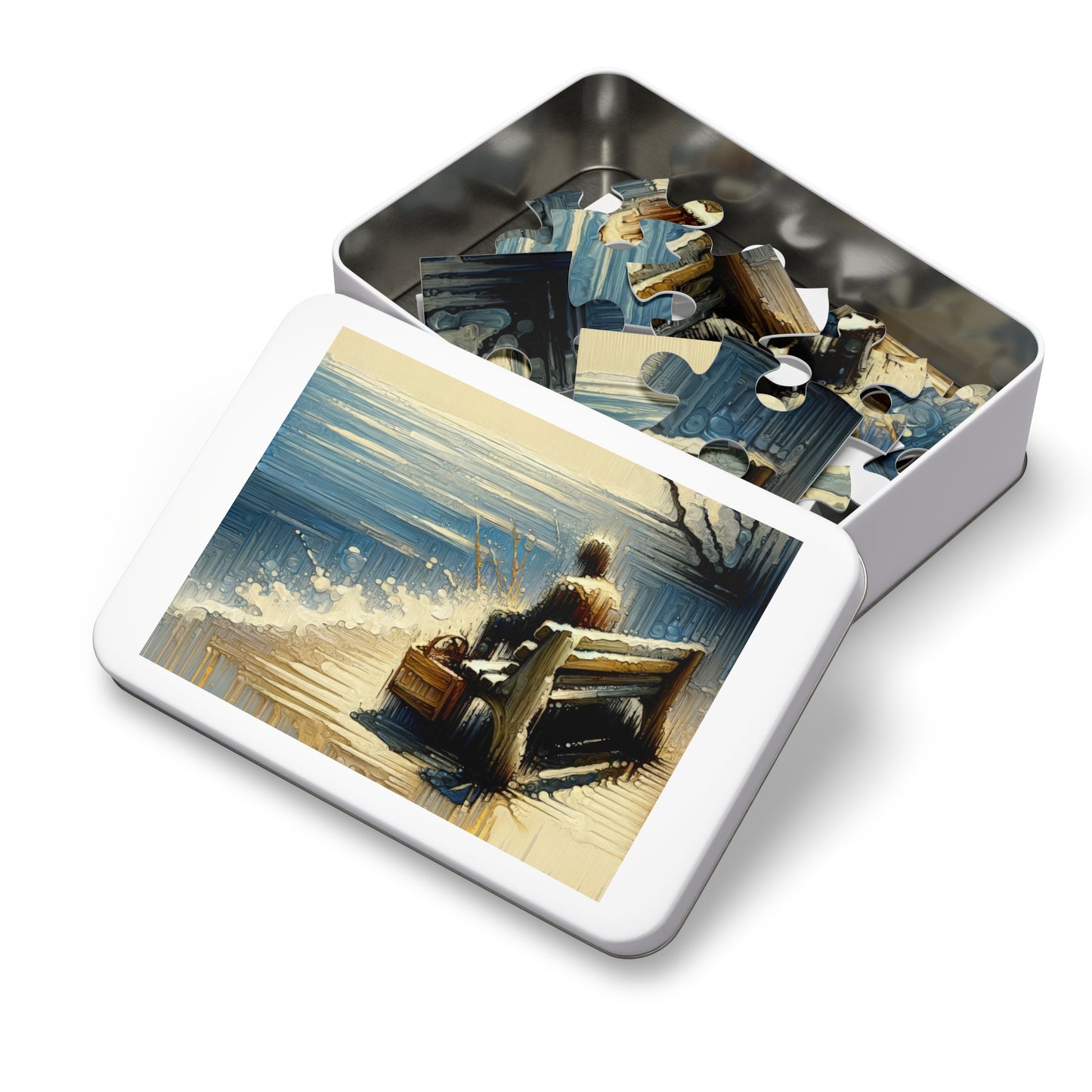 Seaside Solitude Tachism Jigsaw Puzzle (30, 110, 252, 500,1000-Piece)