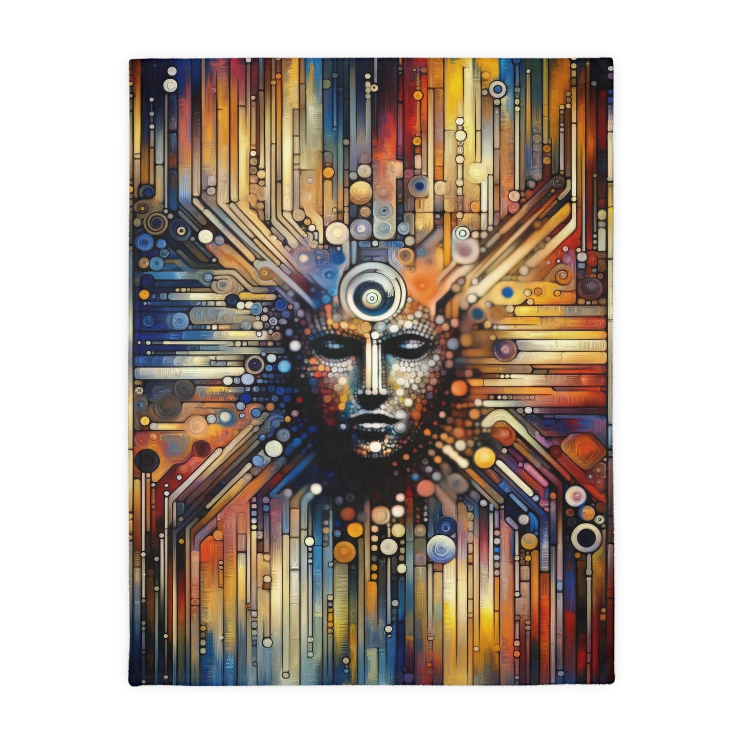 Digital Rhythm Tapestry Velveteen Microfiber Blanket (Two-sided print)