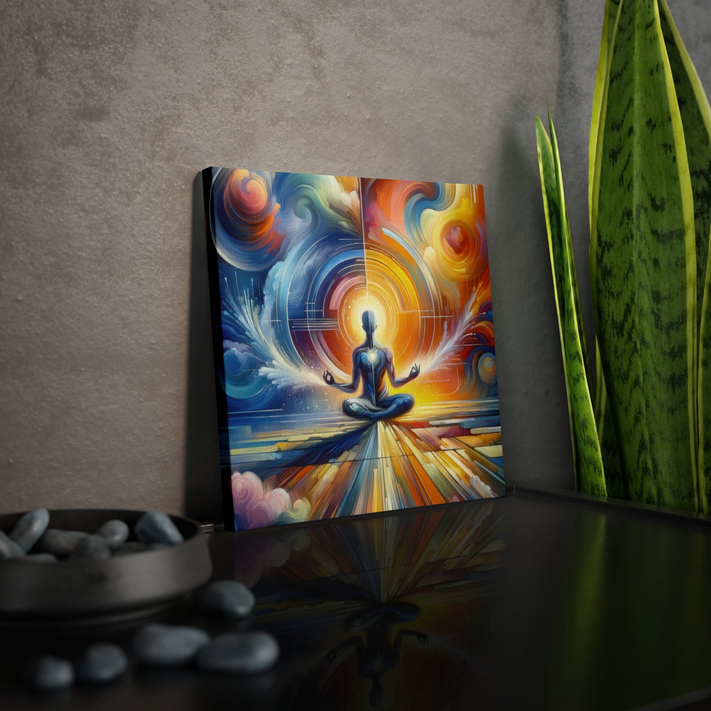 Techno Spiritual Synthesis Canvas Photo Tile