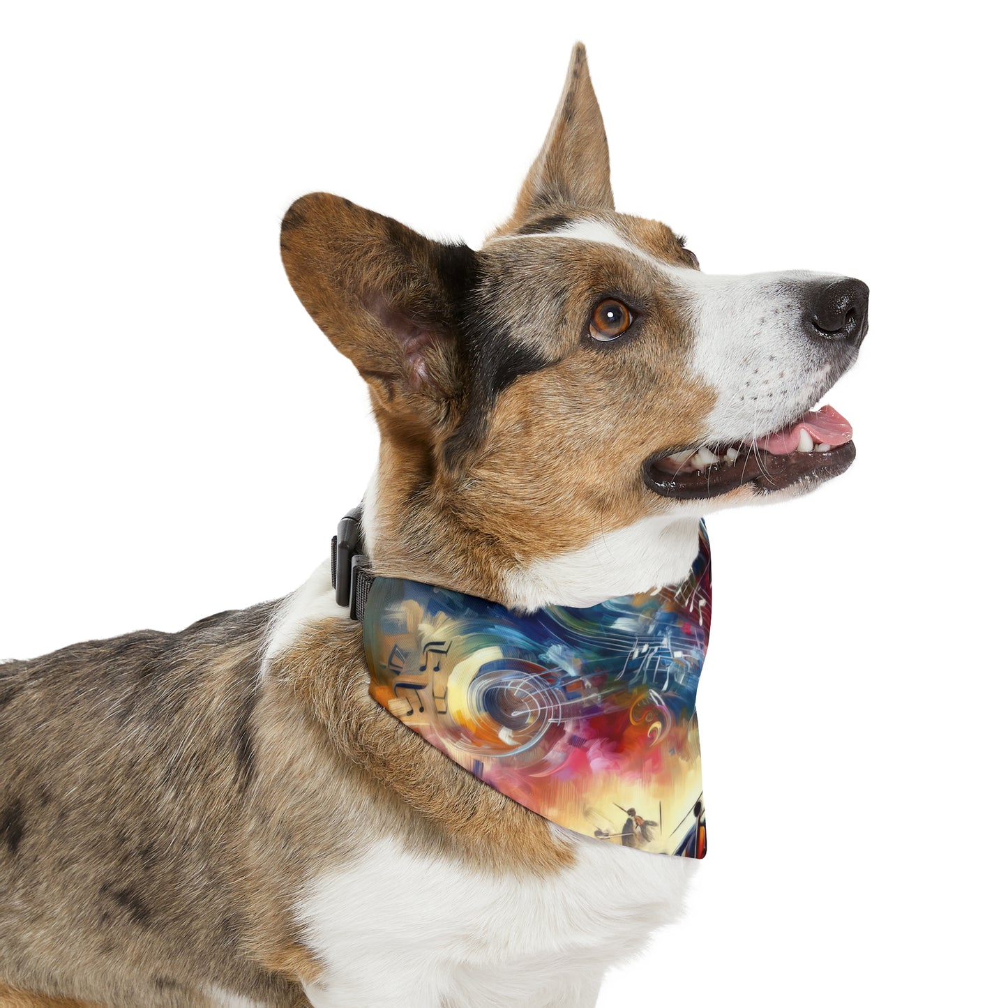 Vibrant Maestro Symphony Pet Bandana Collar