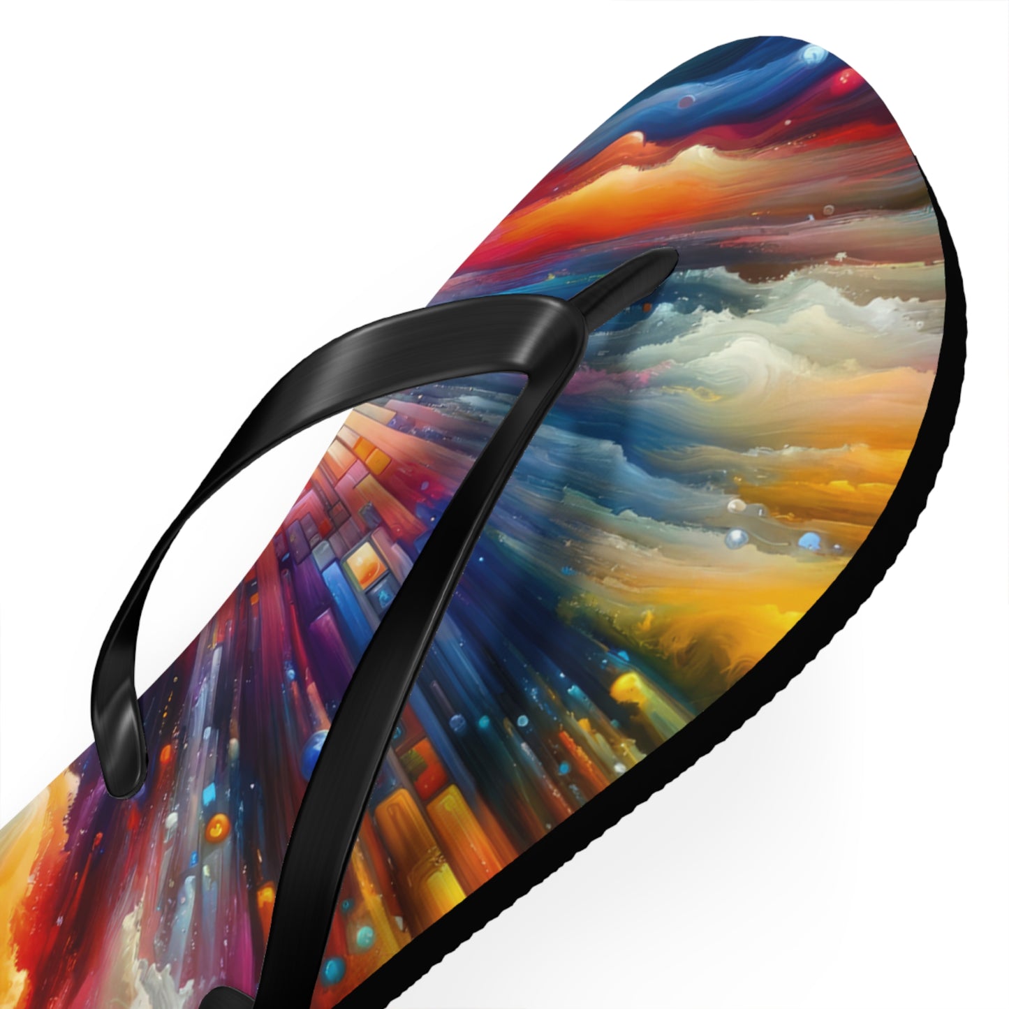Kaleidoscopic Tachism Breath Flip Flops