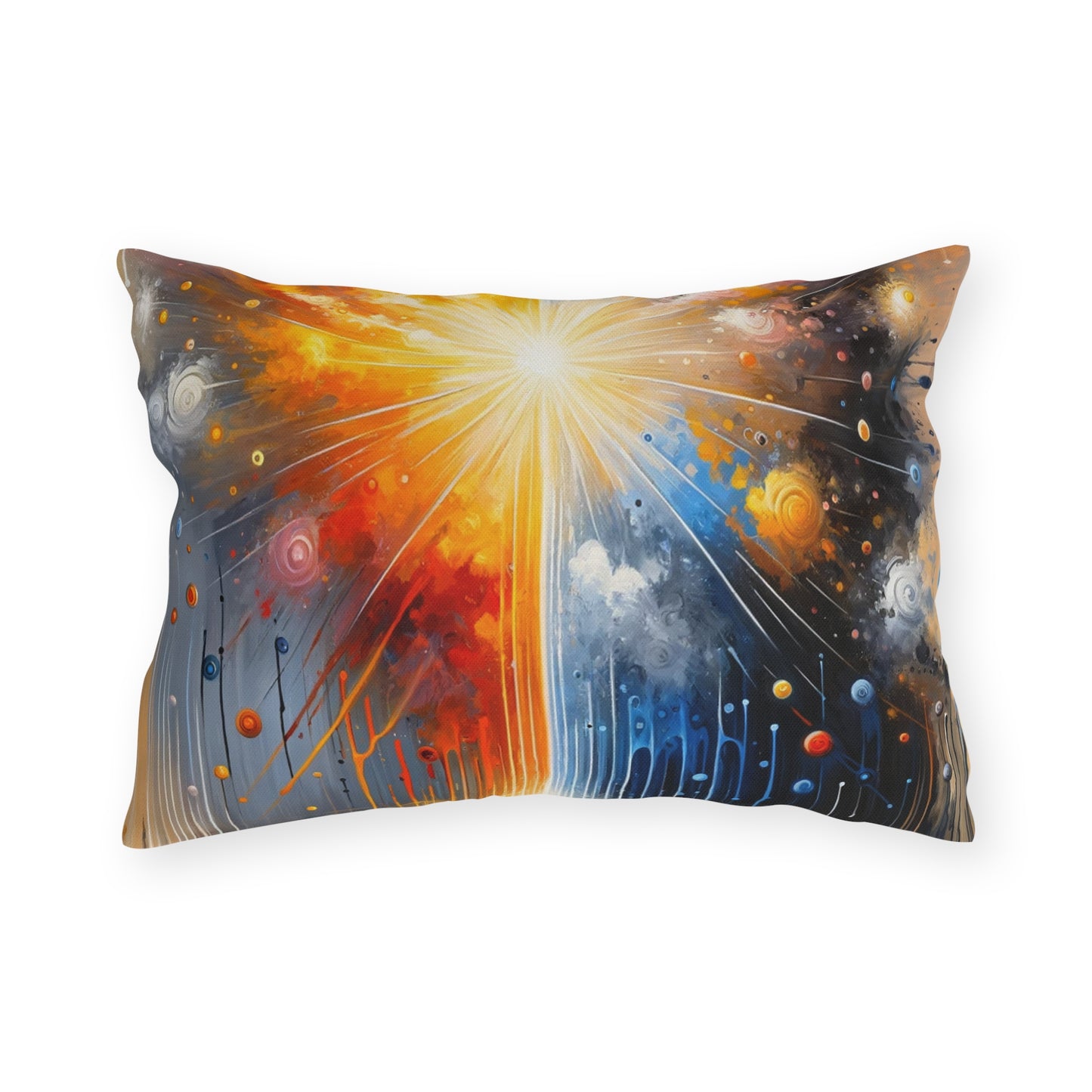 Luminous Abstract Tachism Outdoor Pillows