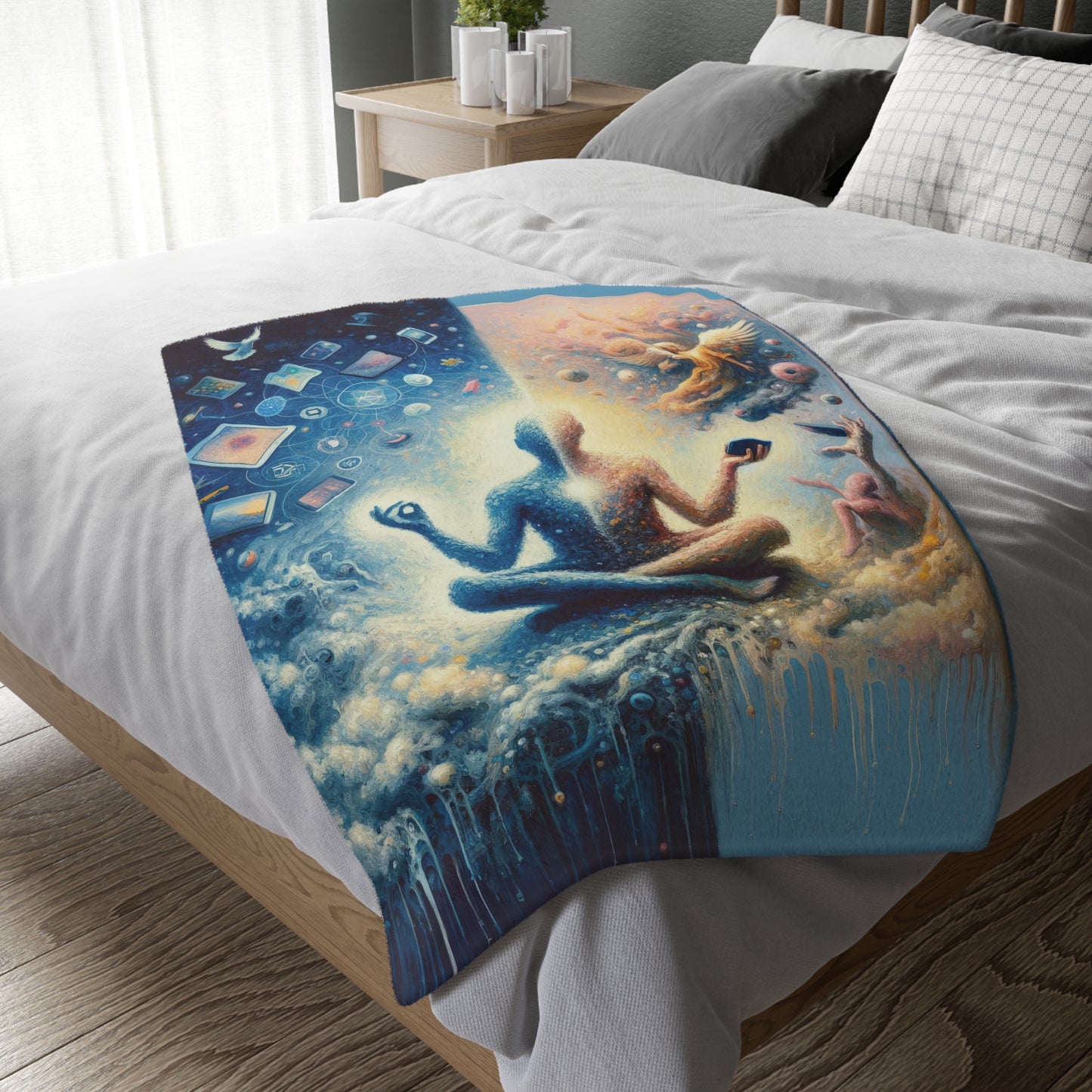 Spiritual Choice Transcendence Velveteen Microfiber Blanket (Two-sided print)