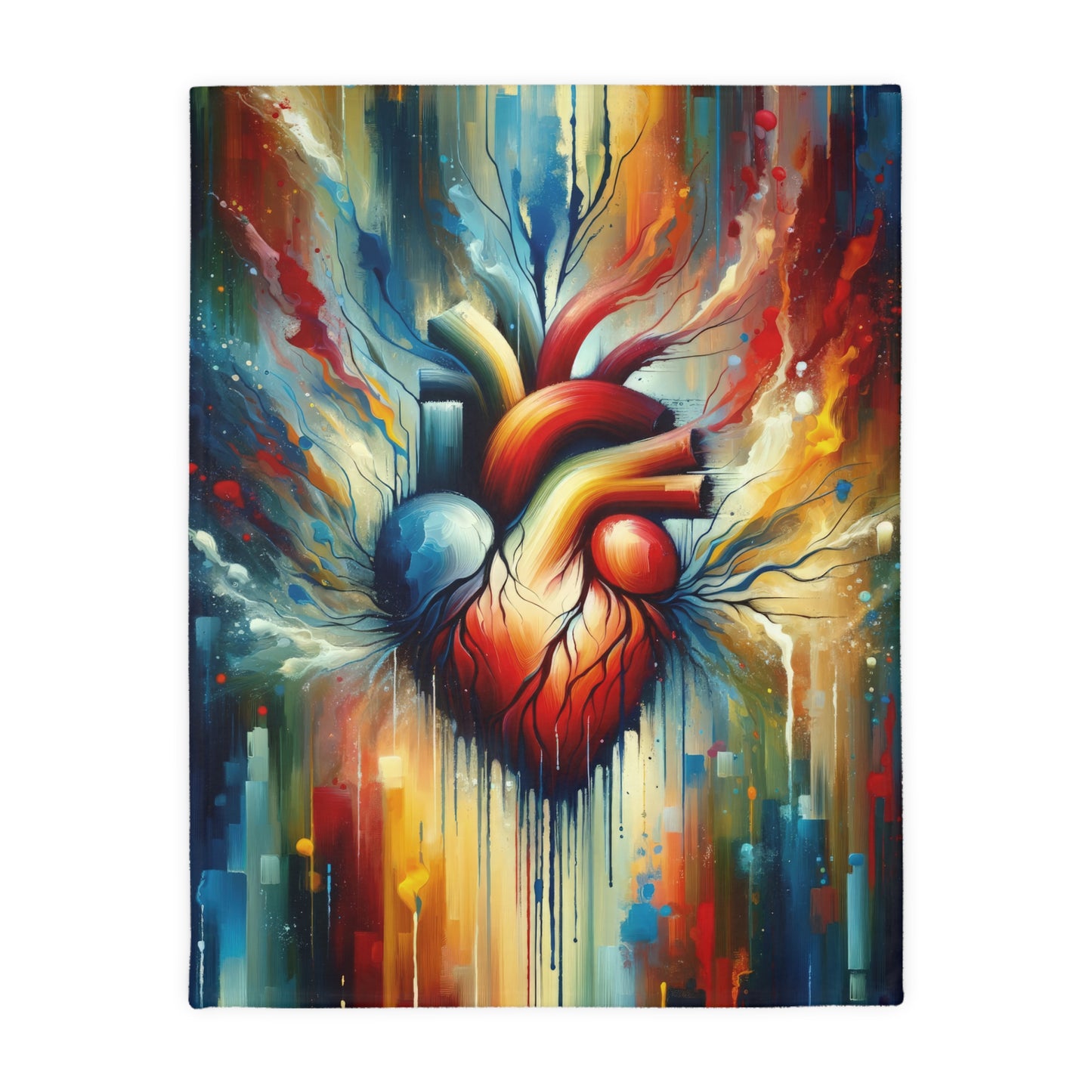 Humanity Heart Unveiled Velveteen Microfiber Blanket (Two-sided print)