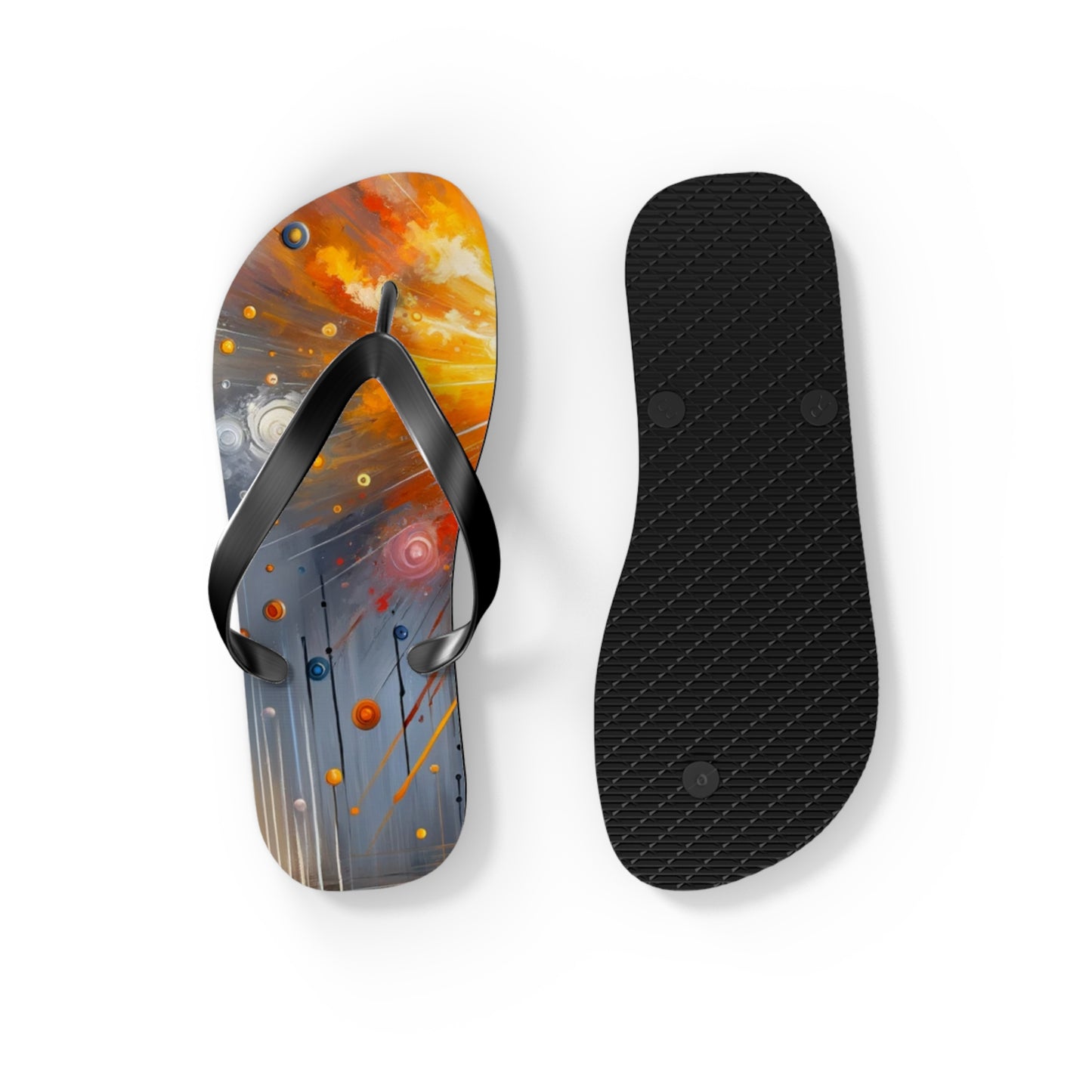 Luminous Abstract Tachism Flip Flops